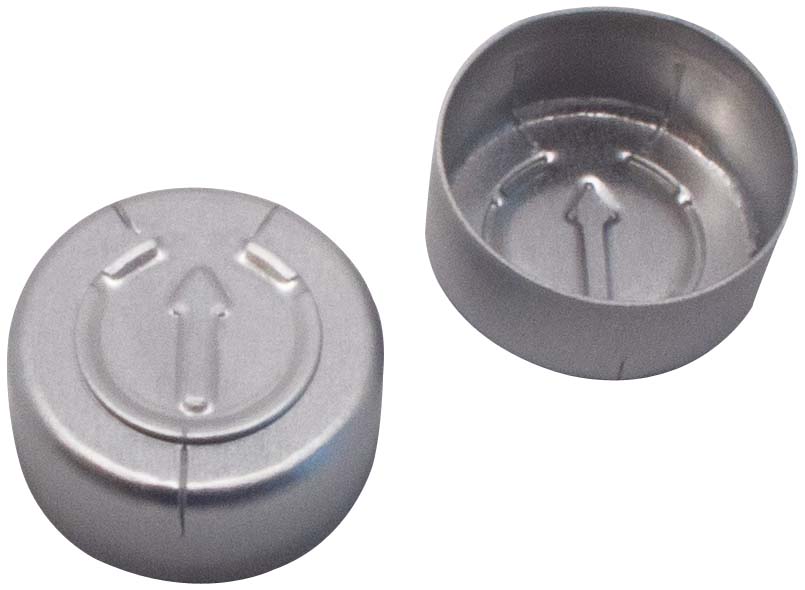 Kapsel 13mm, alu, lak., komplet afrivning, 1000stk