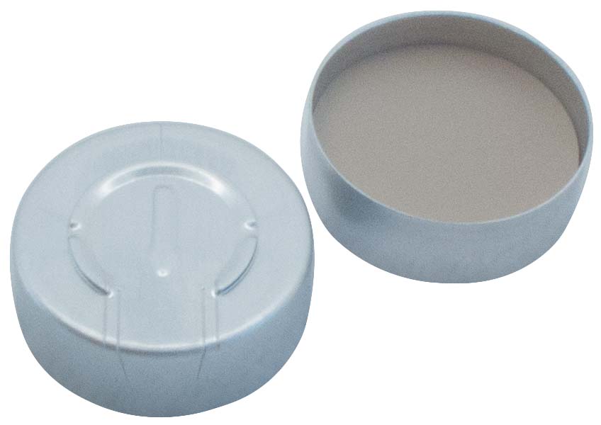 Kapsel 20mm, alu, T-O, Sil/PTFE, 3,0mm, 100stk