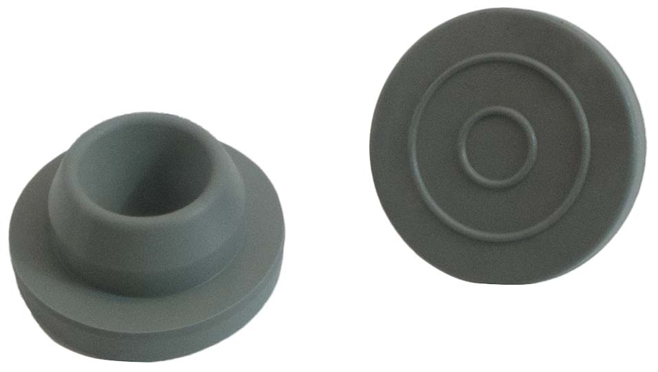 Prop for inj.fl. 20mm, c-butyl, grå, 100stk