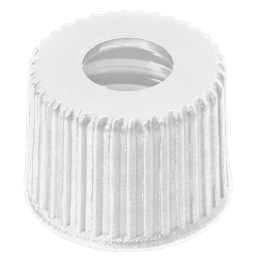 Skruelåg 8mm, hvid, m/hul, 5,5mm hul, 100stk