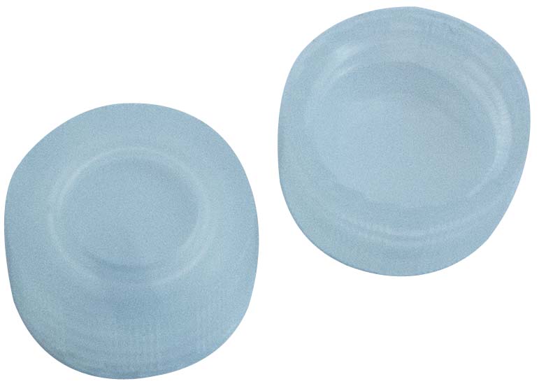 Skruelåg 9mm, trsp, m/hul, PTFE, 0,2mm, 100stk