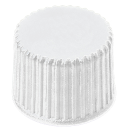 Skruelåg 8mm, hvid, u/hul, 100stk