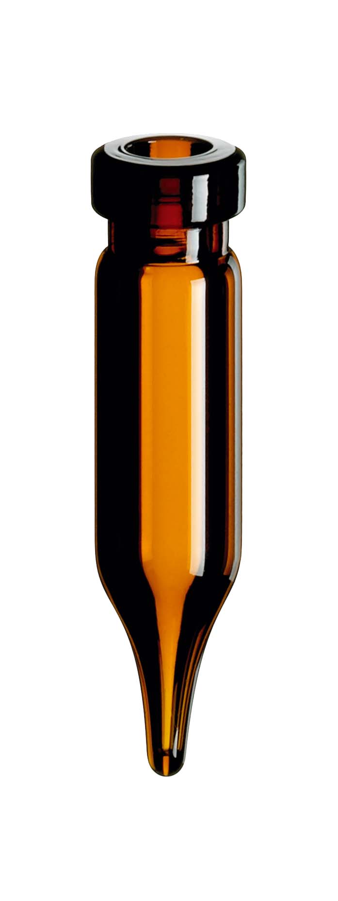Mikro-vial 0,4ml, 8mm, brun, konisk, 100stk