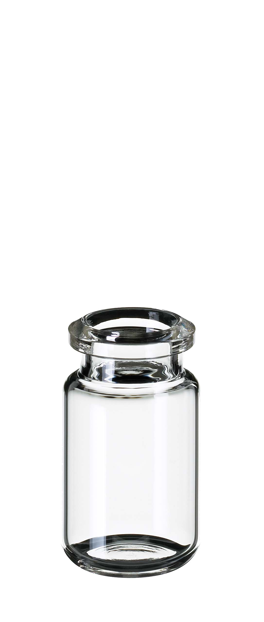 HS-vial 5ml, 20mm, klar, afr. bund, HS-k, 100stk