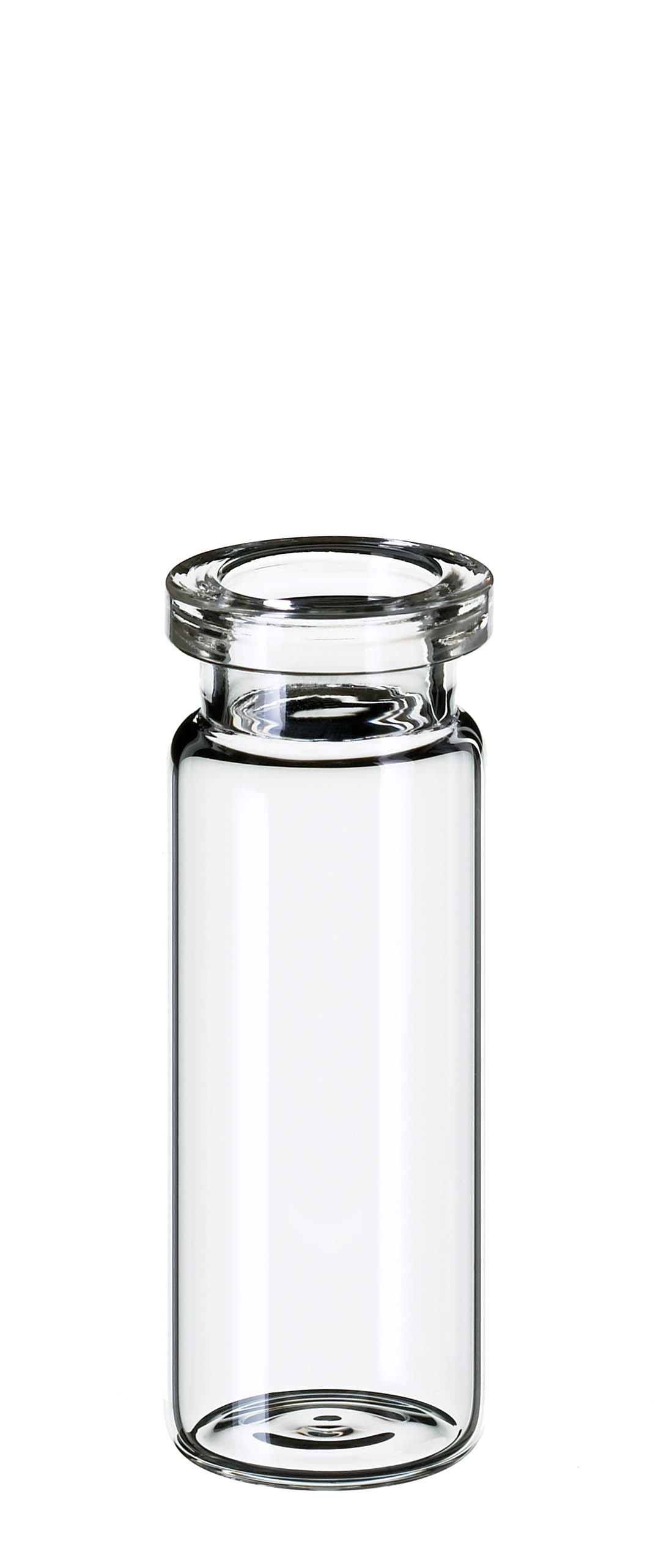 HS-vial 10ml, 20mm, klar, flad bund, DIN, 100stk