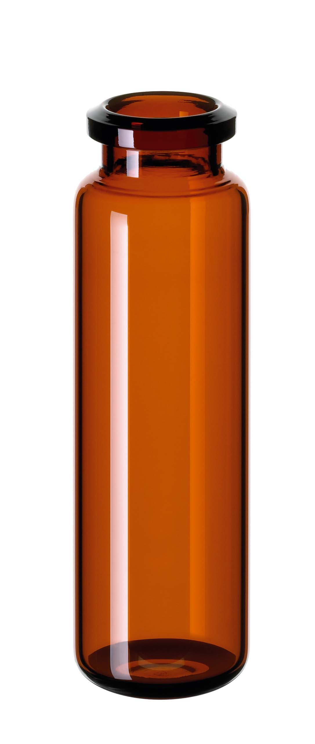 HS-vial 20ml, 20mm, brun, afr. bund, HS-k, 100stk