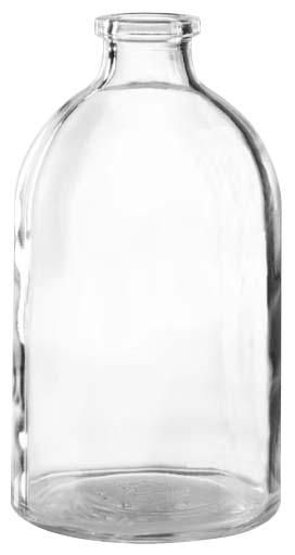 Inf.flaske 1000ml, 32mm krave, klar glas, DIN/ISO