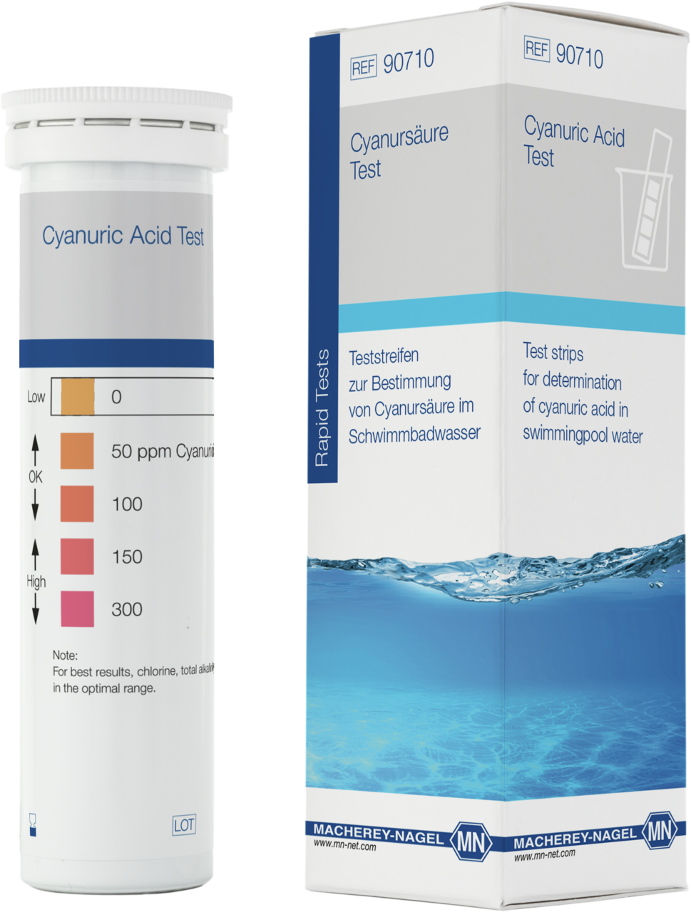 Cyanuric Acid Test strips, 25 stk