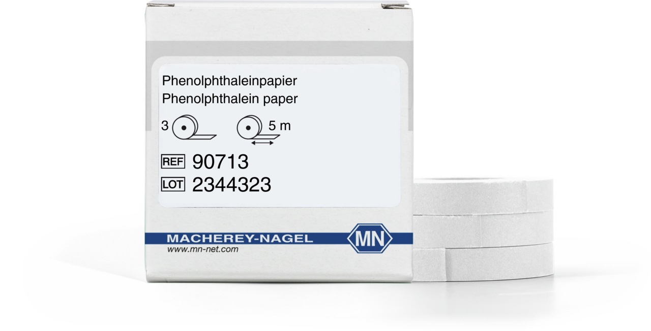 Phenolphthalin testpapir, refill 3x5 m