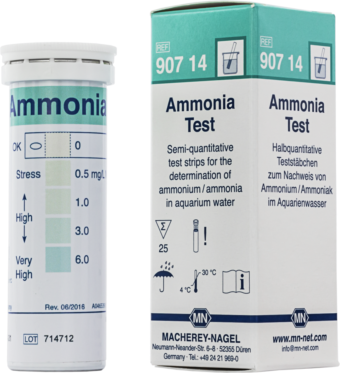 Testpapir, ammonium/ammonia , 25 stk