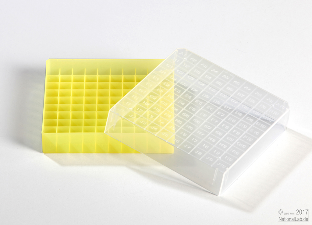EPPi Cryobox 1.0, 10x10, gul, 40 mm, PP