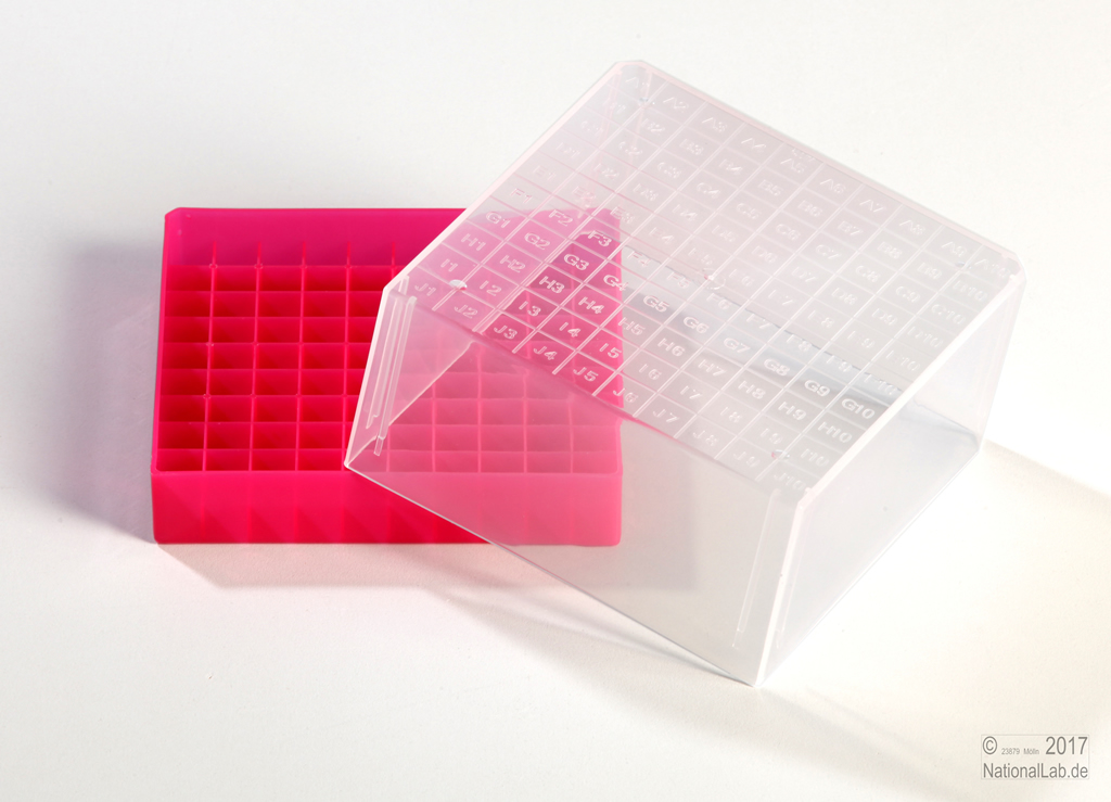 EPPi Cryobox 4.0, 10x10, rød, 79 mm, PP