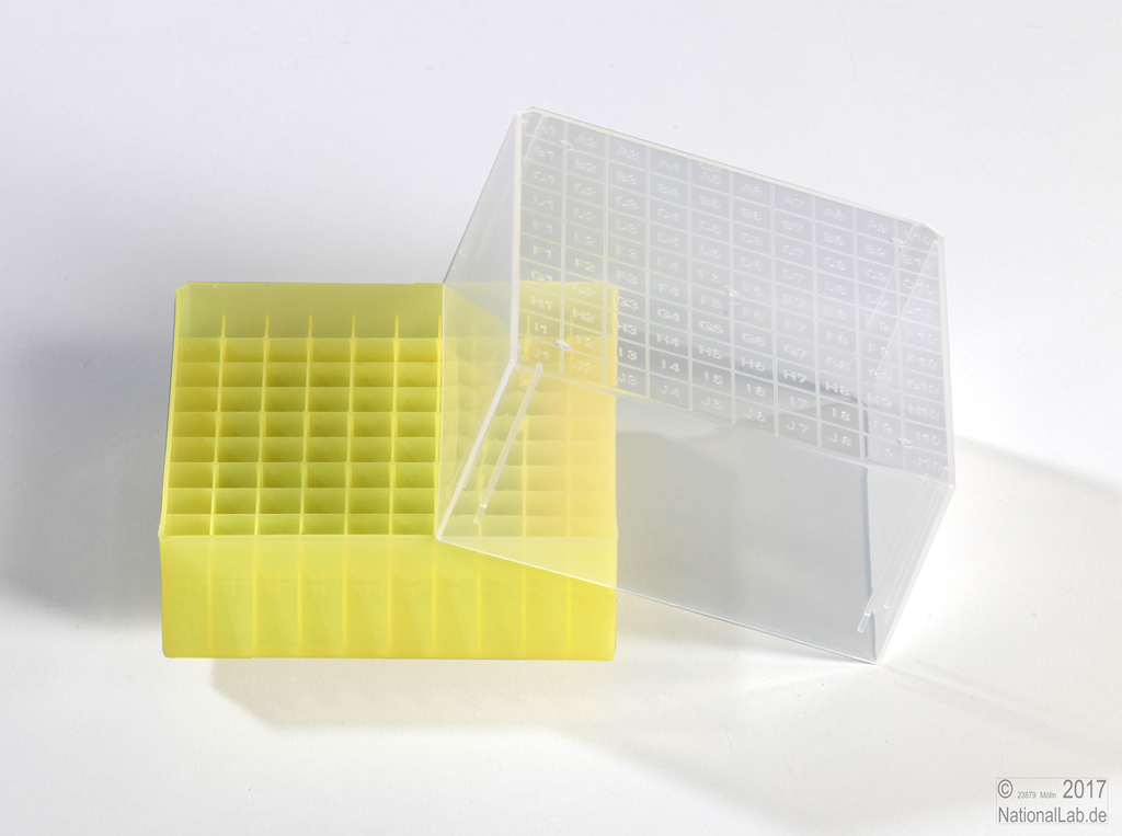 Cryobox 5.0, 100 huller, gul, 94mm, ID, PP