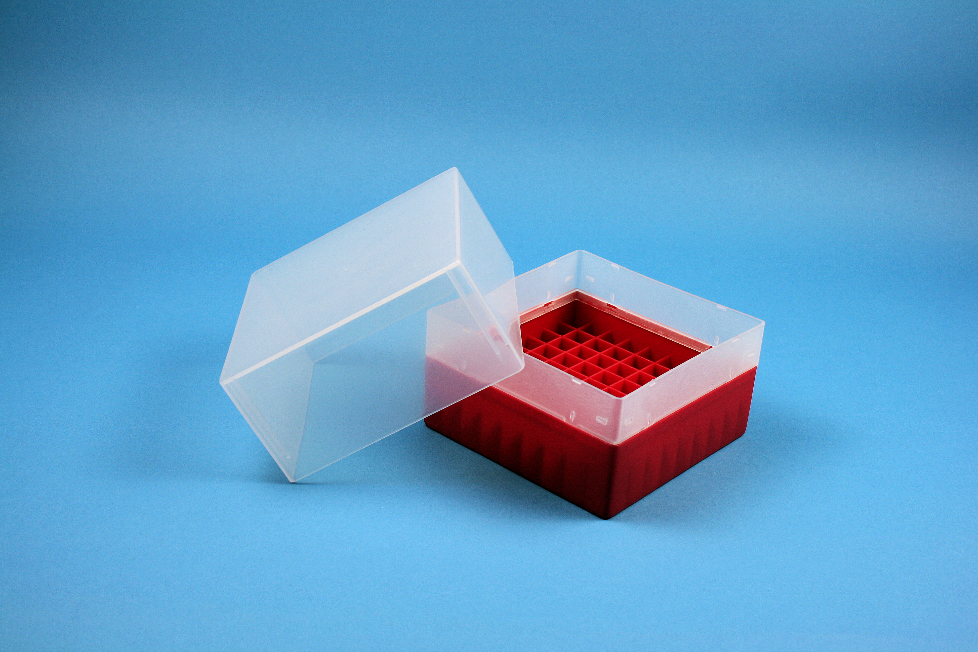 EPPi Box 122, 9x9, rød, 122mm, fast, PP, 12,5mm