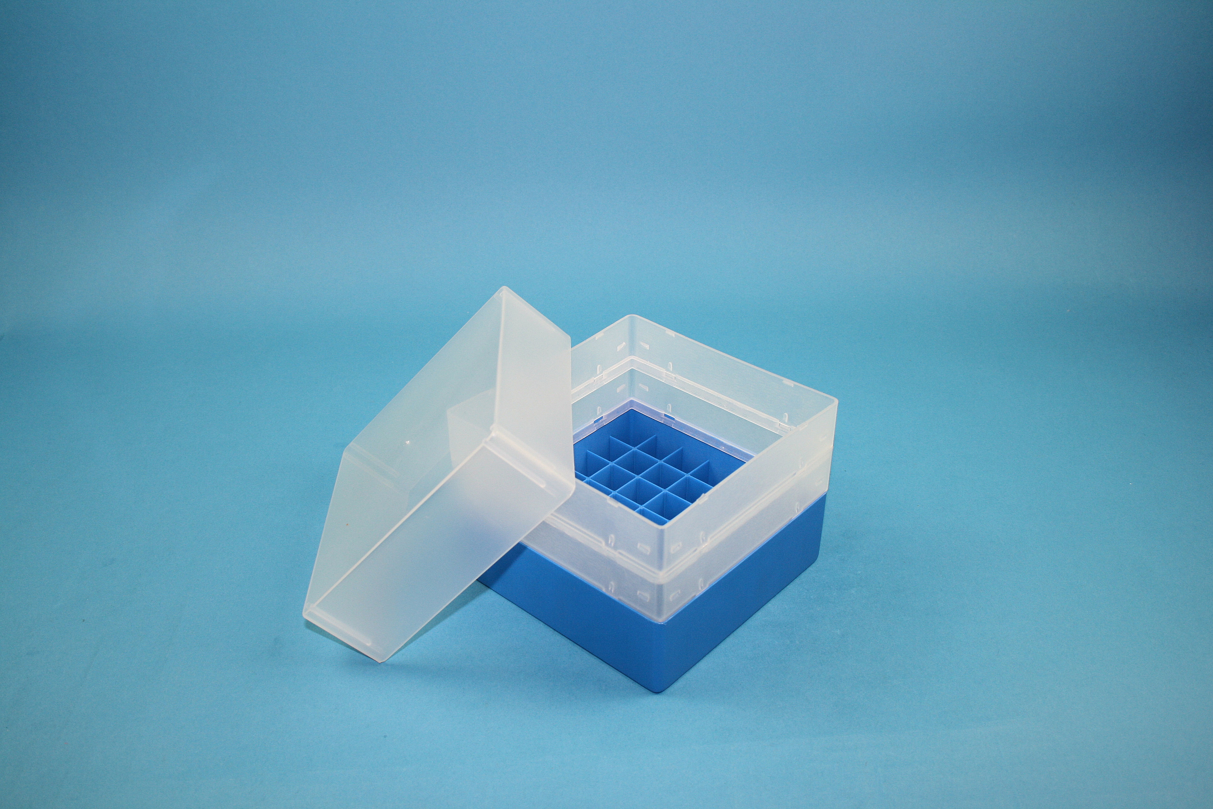 Frysekasse, 130x130x128mm 7x7 huller, blå