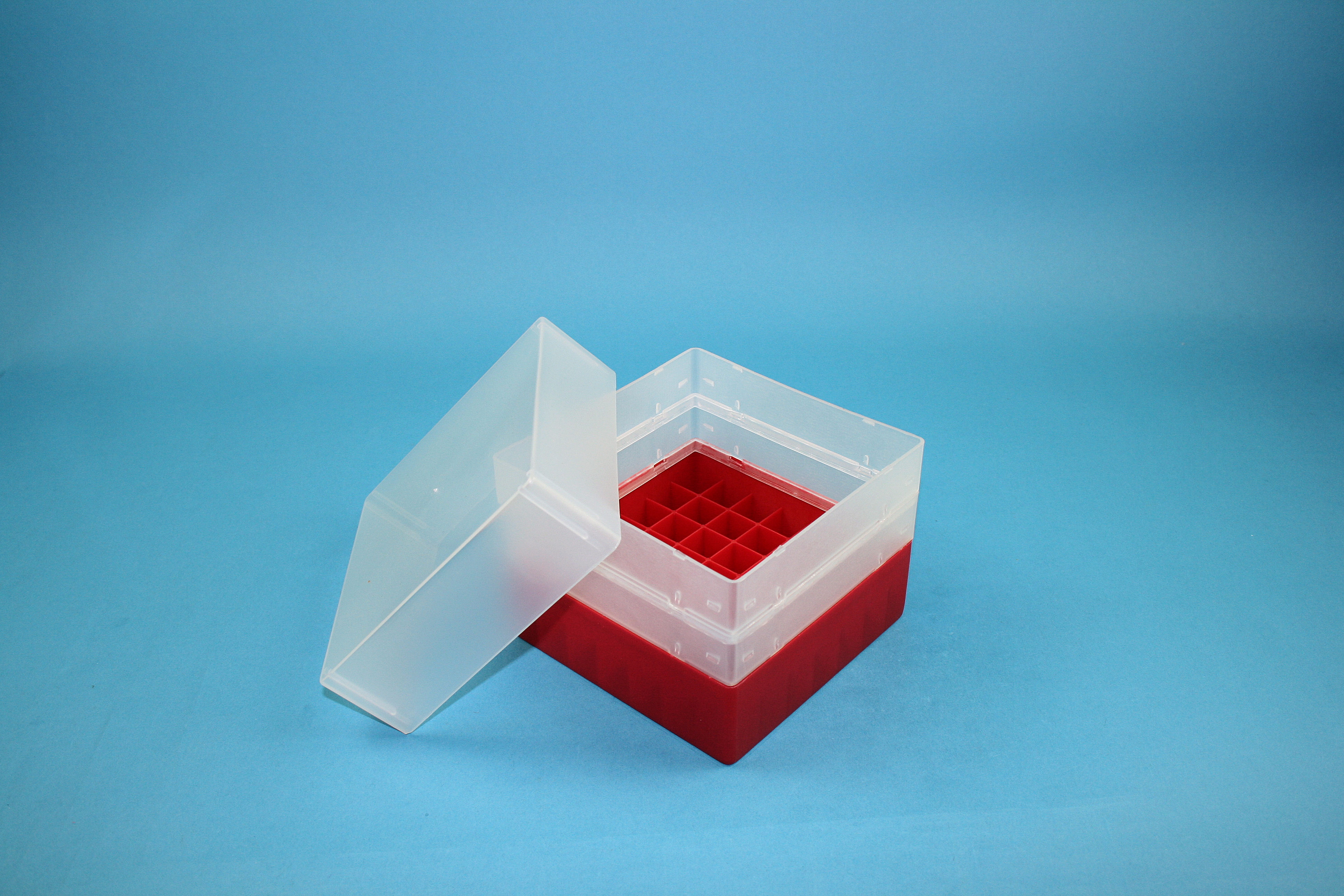 EPPi Box 128, 7x7, rød, 128mm, fast, PP, 16,5mm