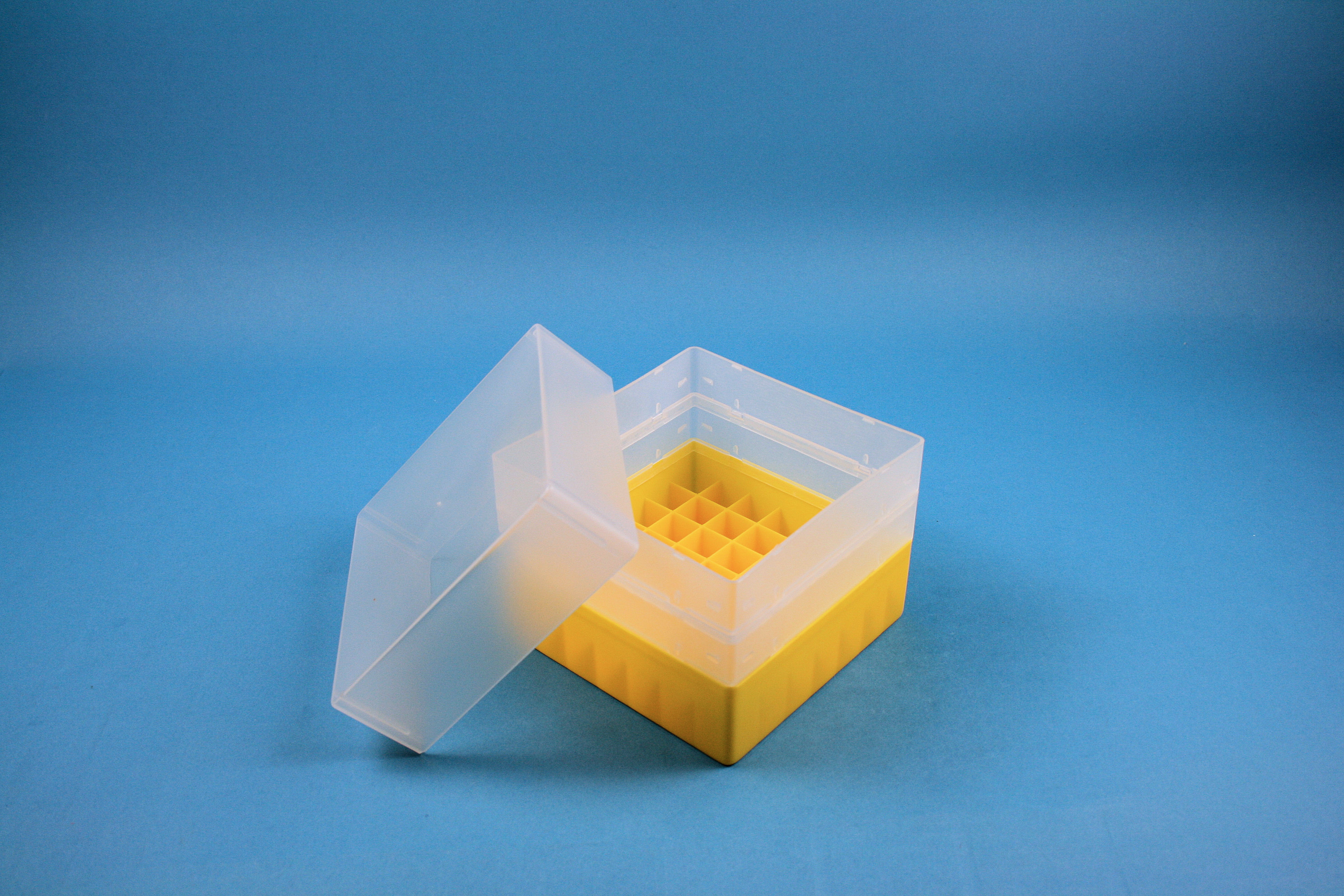 EPPi Box 128, 7x7, gul, 128mm, fast, PP, 16,5mm