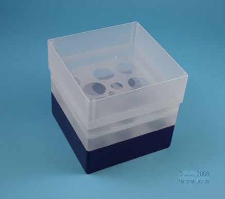 Frysekasse, 130x130x128mm 10 huller á 30mm, violet