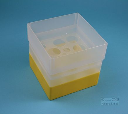 EPPi Box 128, 10, gul, 128mm, fast, PP, 30mm