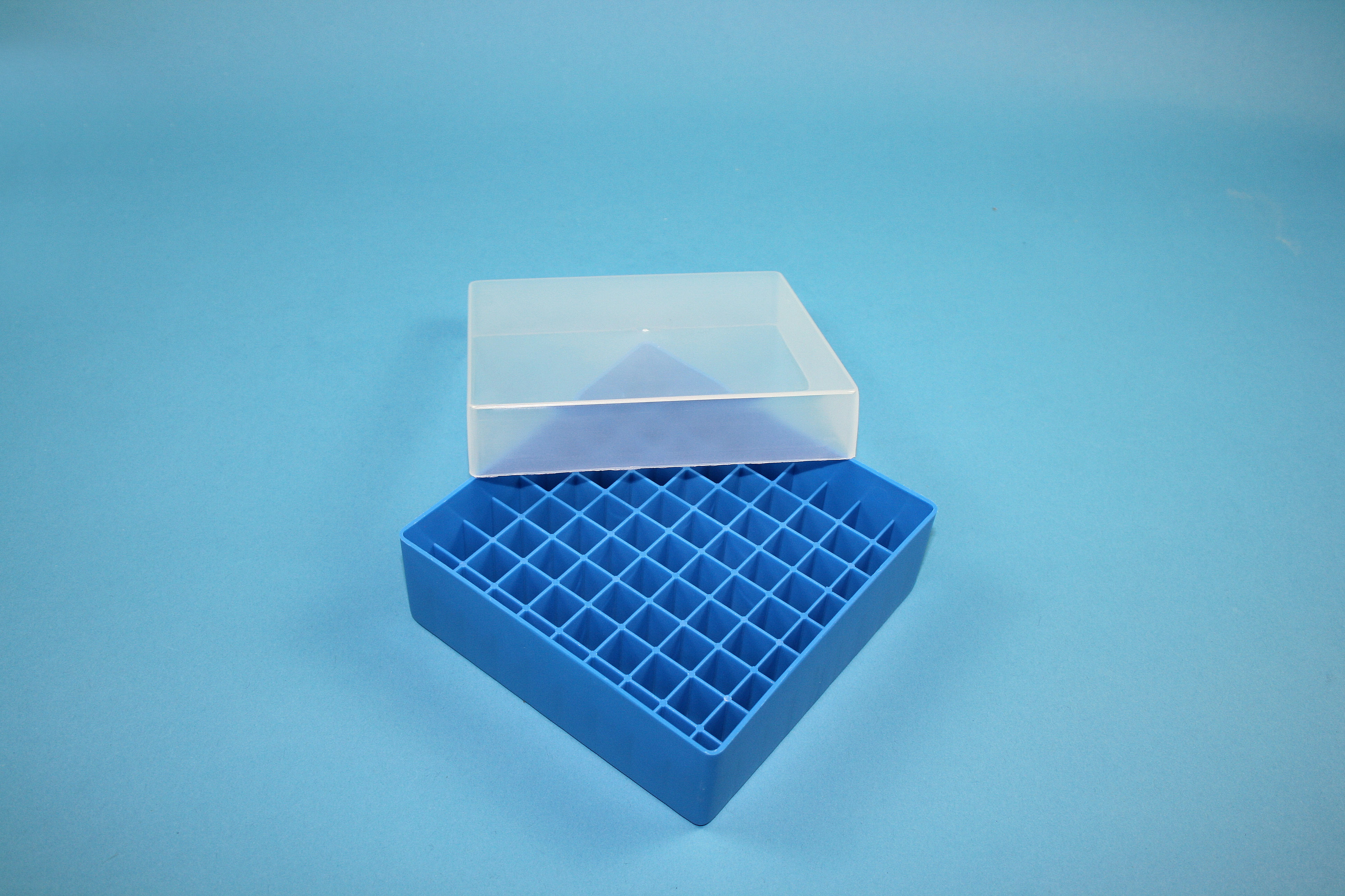 Cryo box, 130x130x45mm 81 holes, 12,5mm, blue