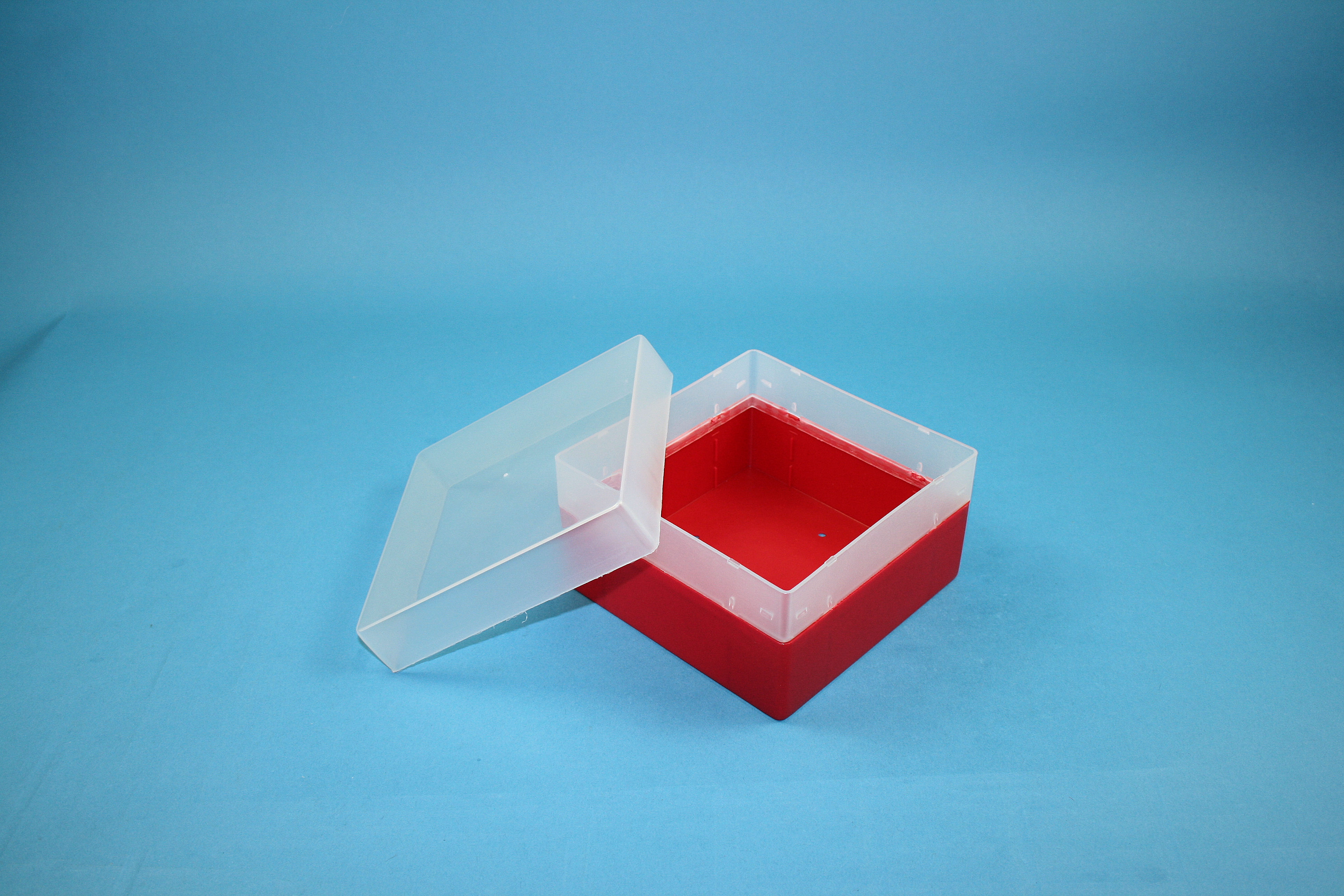 Cryo box, 130x130x70-80mm, 1x1 holes, red