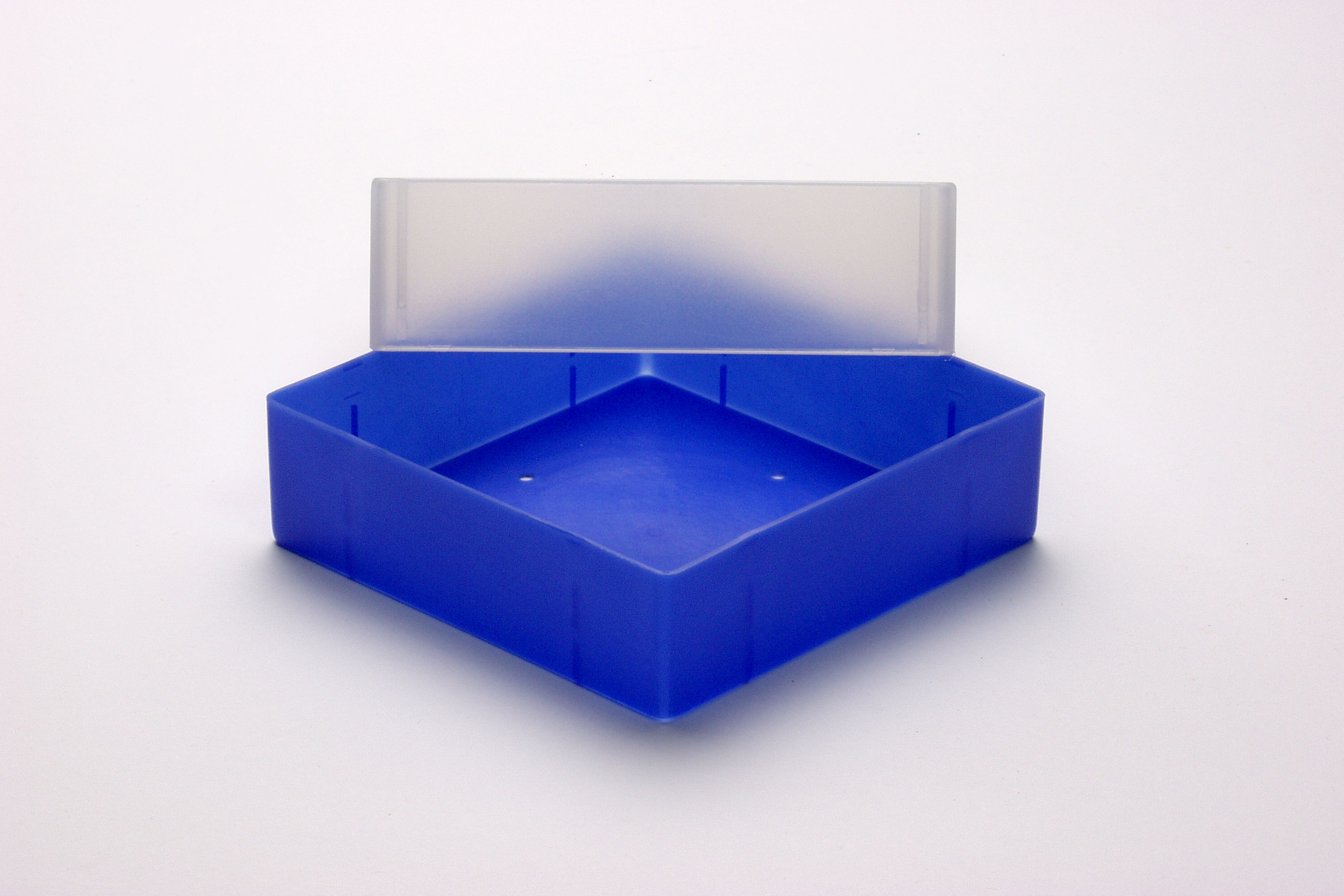 Cryo box, 130x130x75mm without divider, neonblue