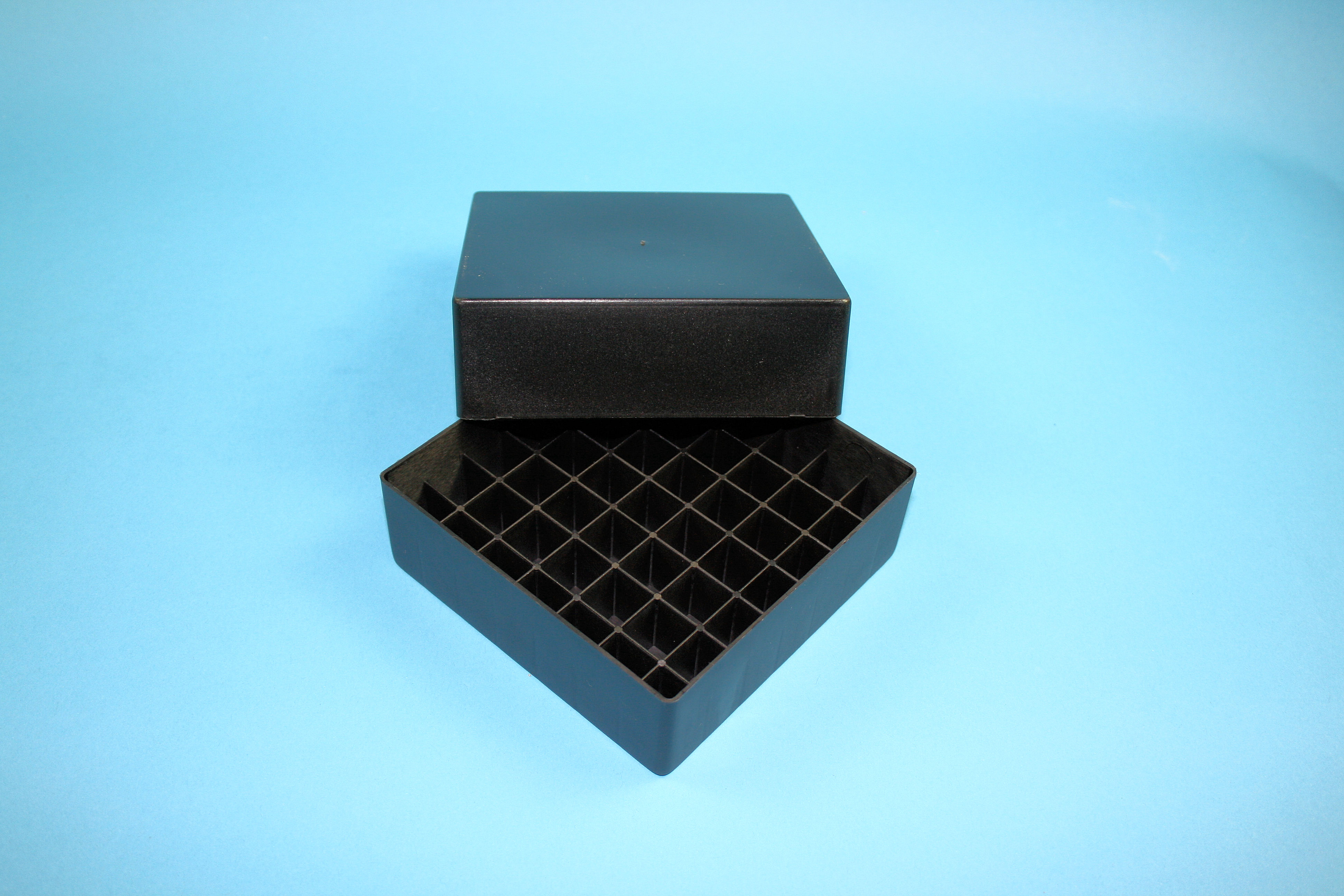 Cryo box, 130x130x75mm, 7x7, Black/black