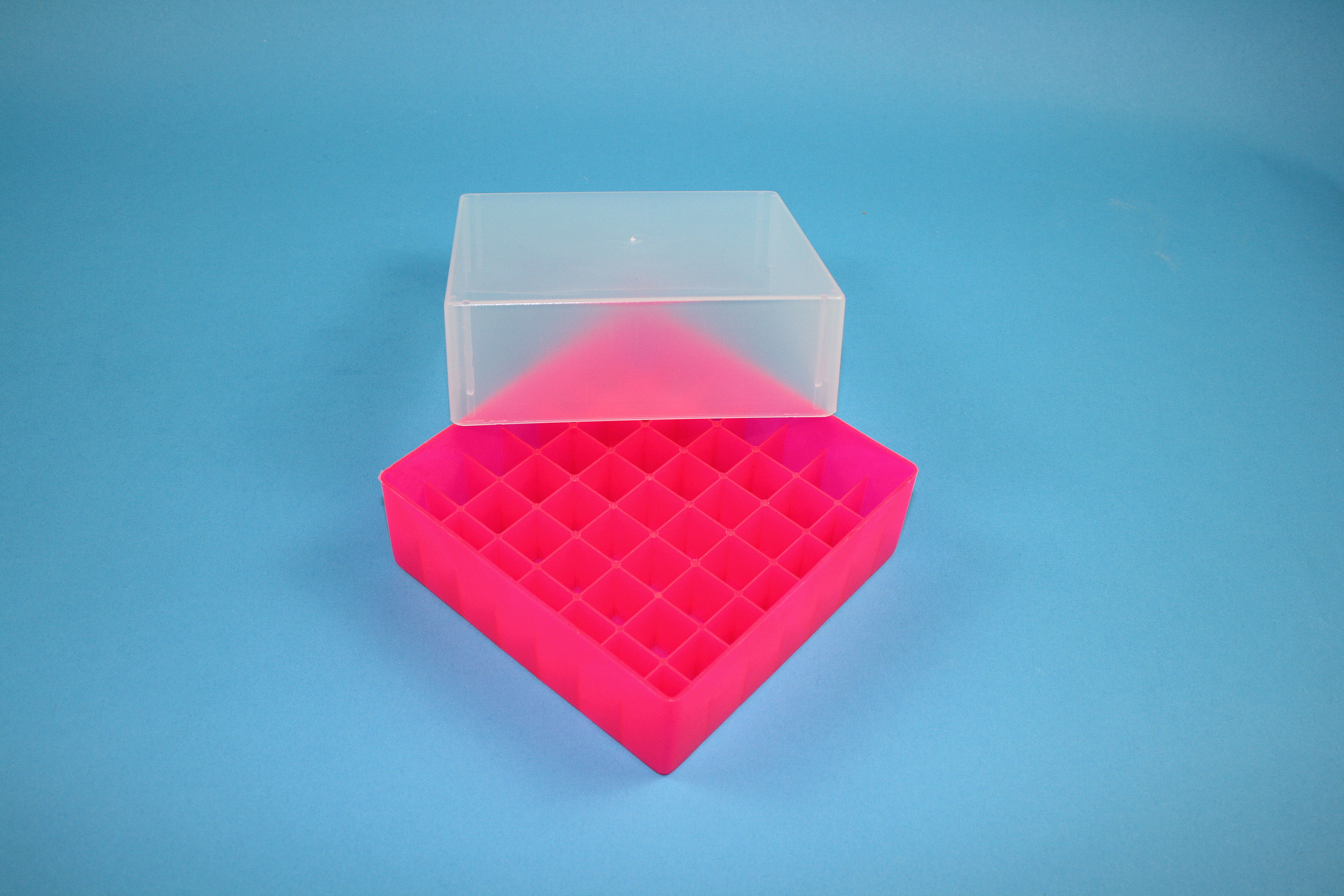 Cryo box, 130x130x75mm, 7x7, neon-pink