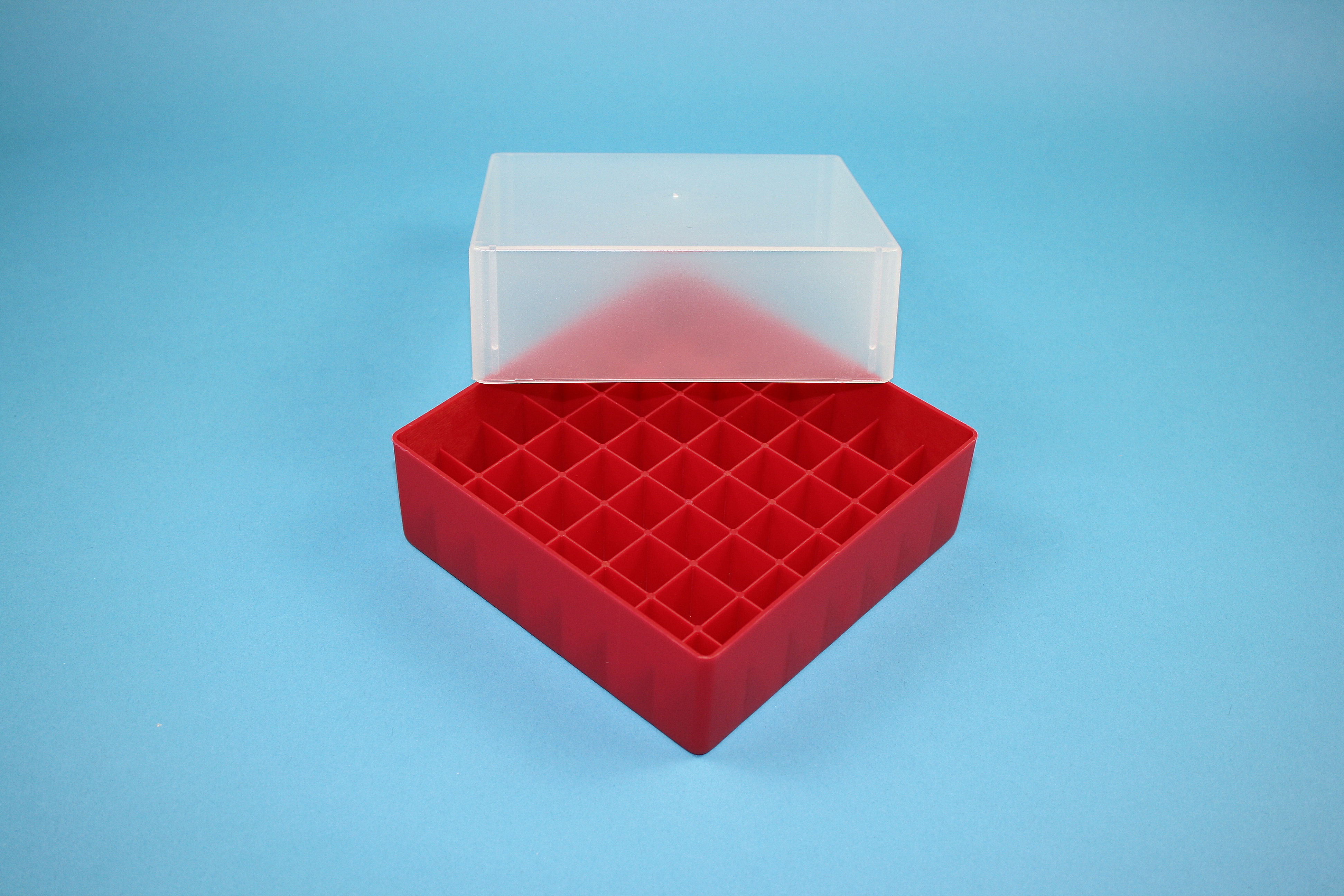 Cryo box, 130x130x75mm, 7x7, red