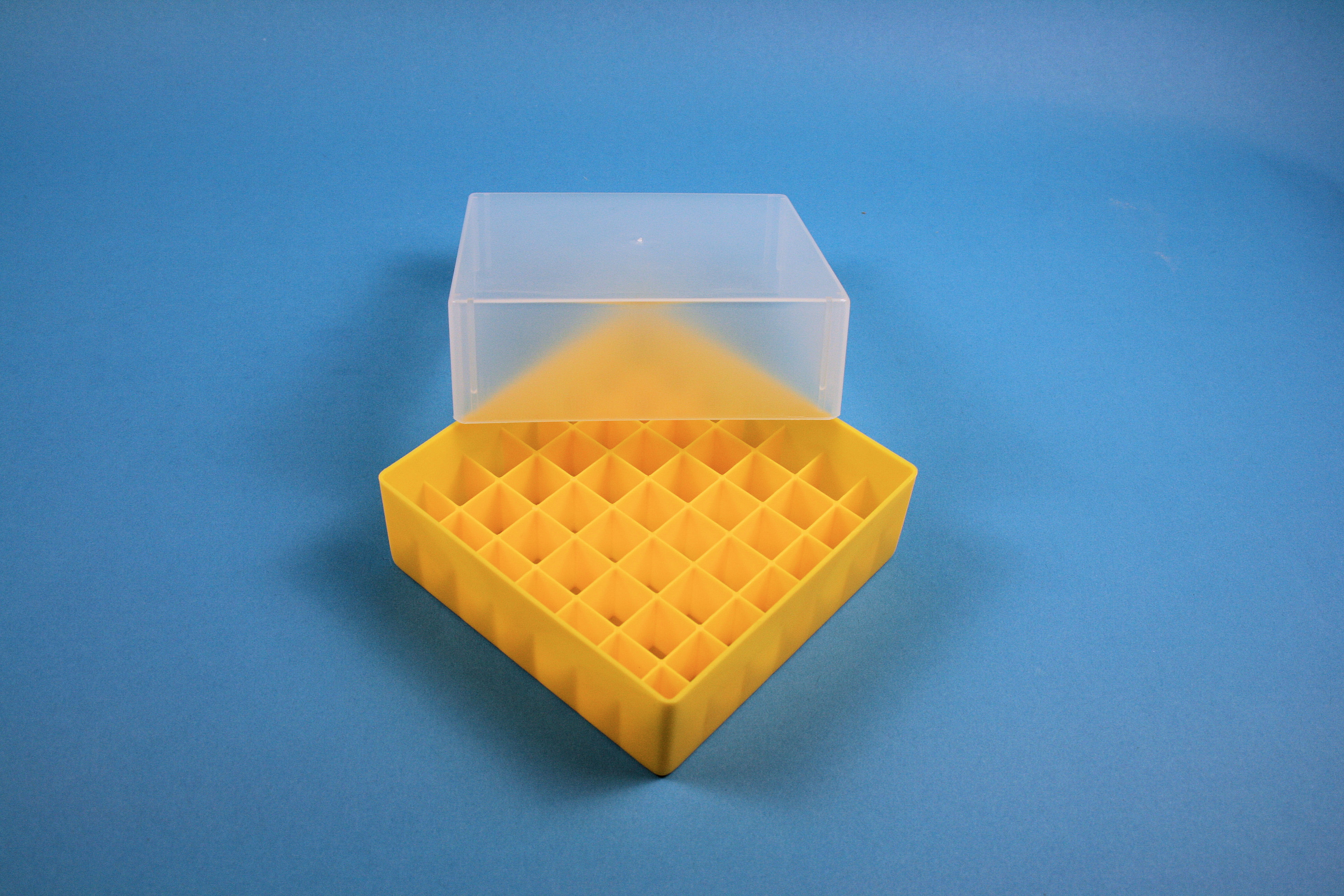 Cryo box, 130x130x75mm, 7x7, yellow