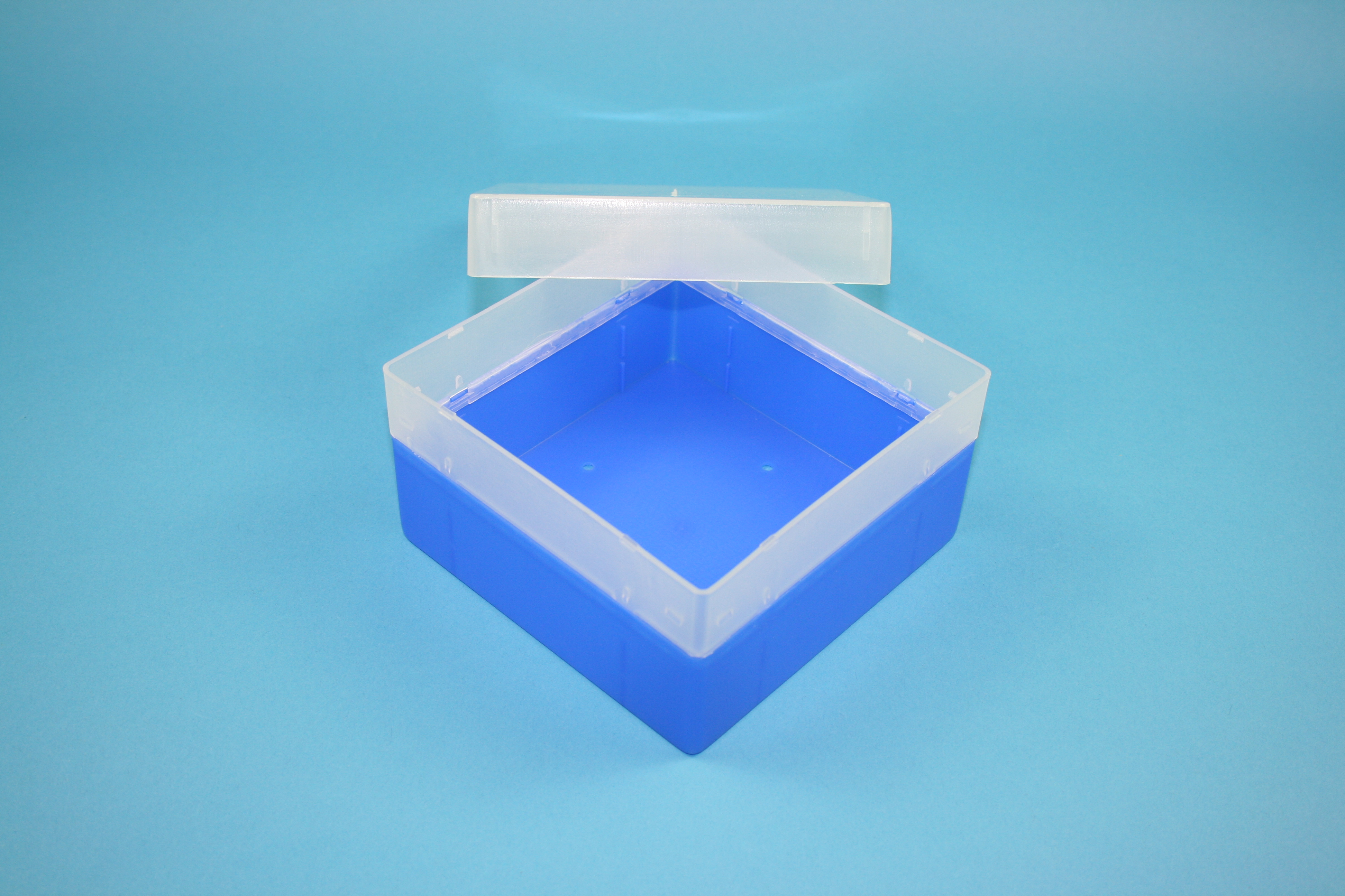 Cryobox, 130x130x80mm without divider, neonblue