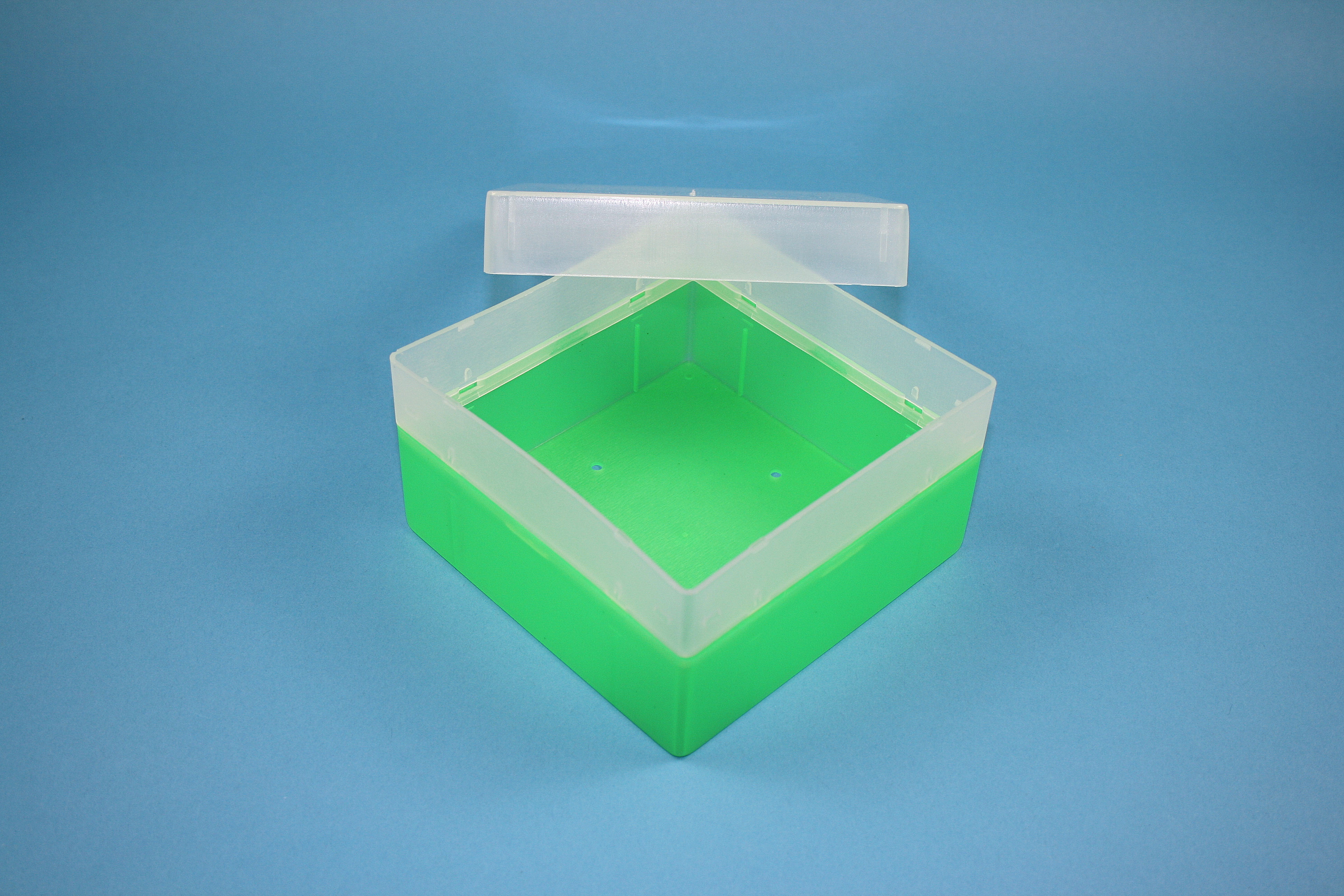 Frysekasse, 130x130x80mm, 1x1 huller, neongrøn