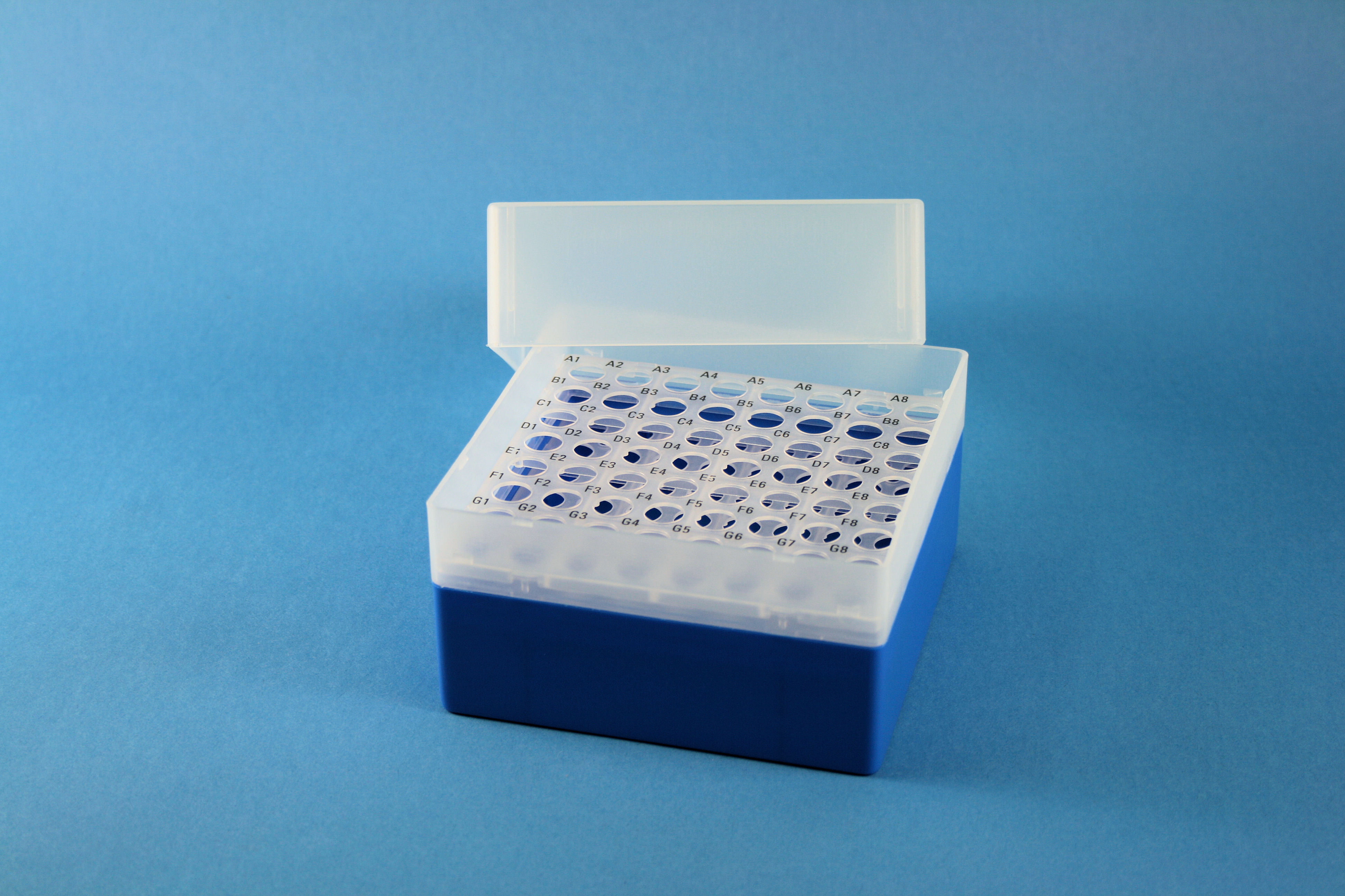 EPPi Box 102, 8x8, blå, 102mm, fast, PP, 11mm