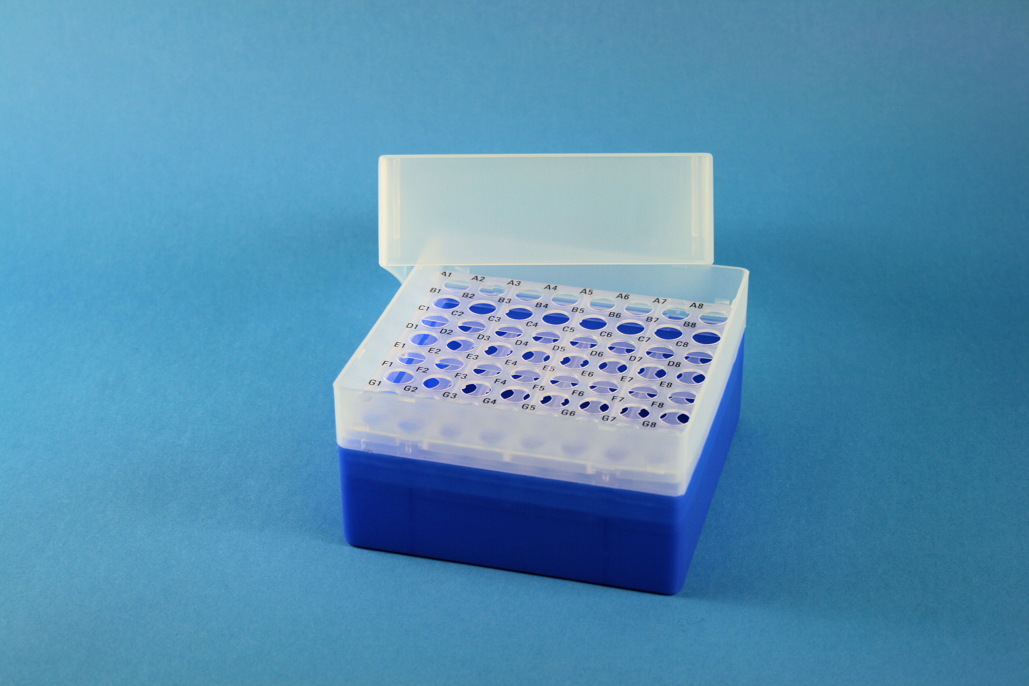 EPPi Box 102, 8x8, n-blå, 102mm, fast, PP, 11mm