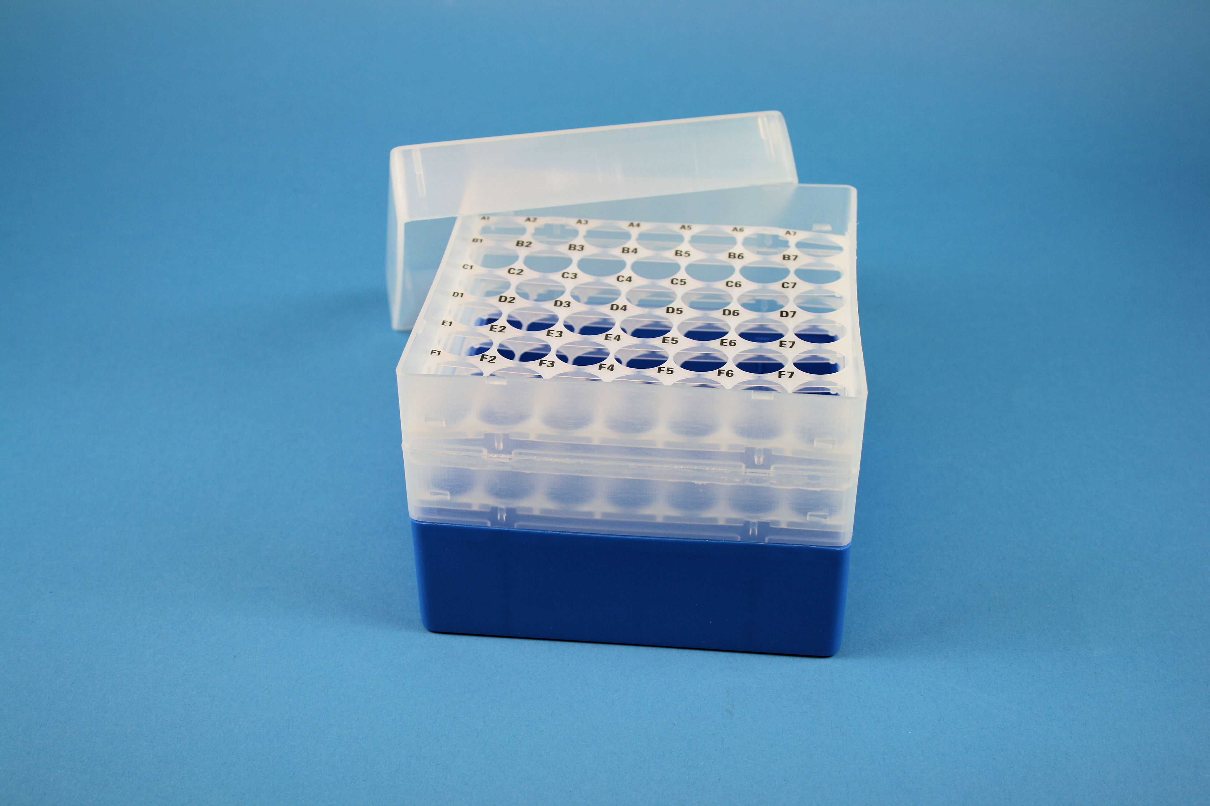 EPPi Box 105, 7x7, blå, 105mm, fast, PP, 16,5mm