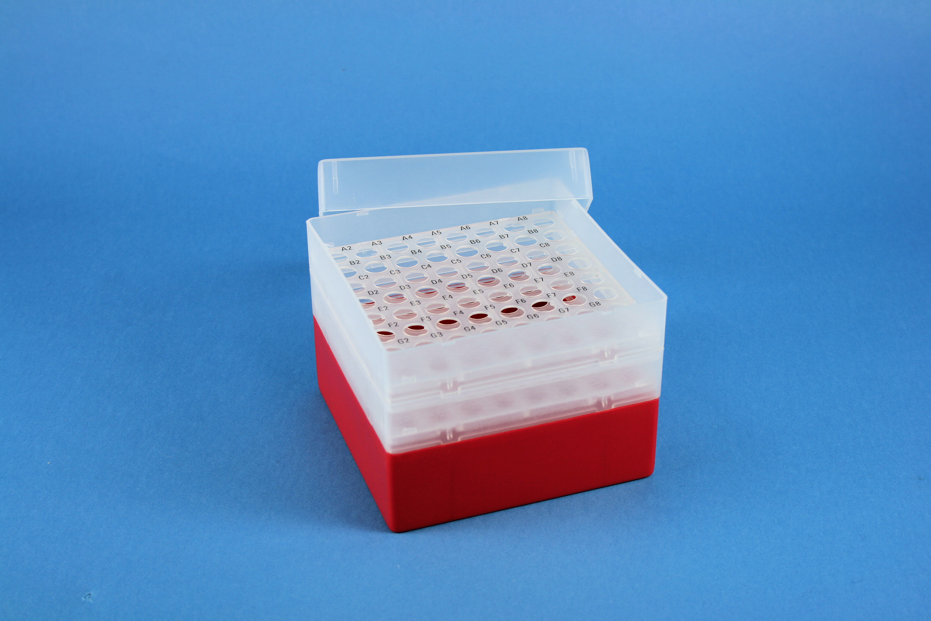 EPPi Box 105, 8x8, rød, 105mm, fast, PP, 11mm