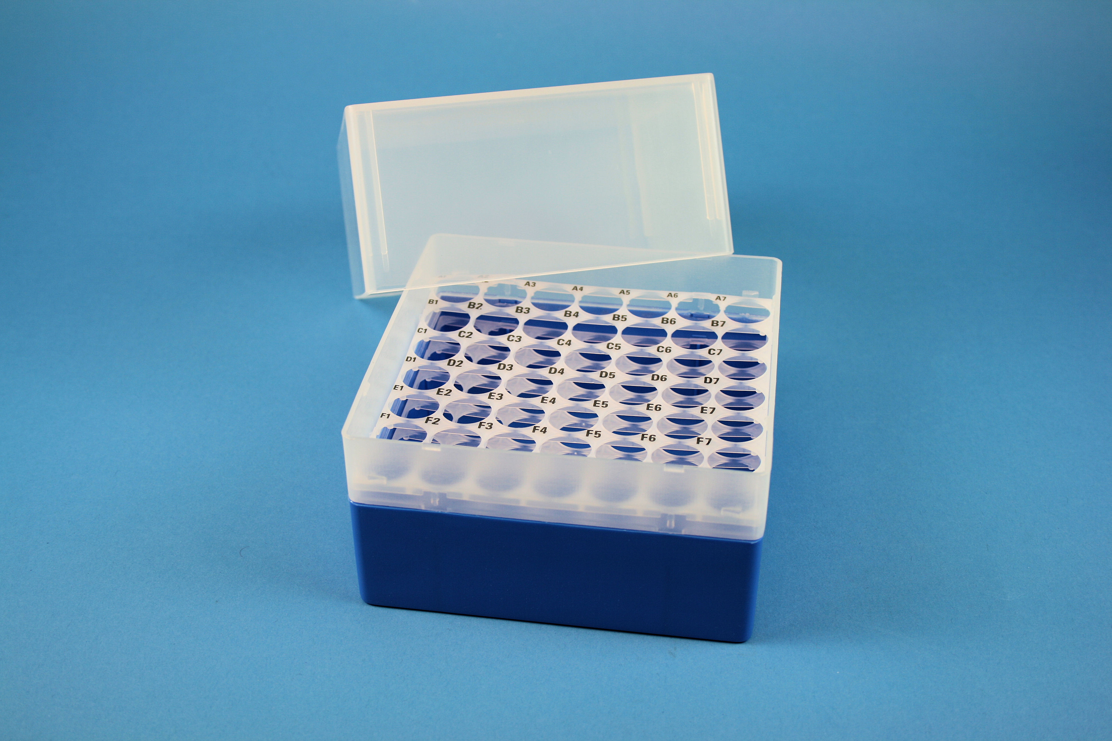 EPPi Box 122, 7x7, blå, 122mm, fast, PP, 16,5mm