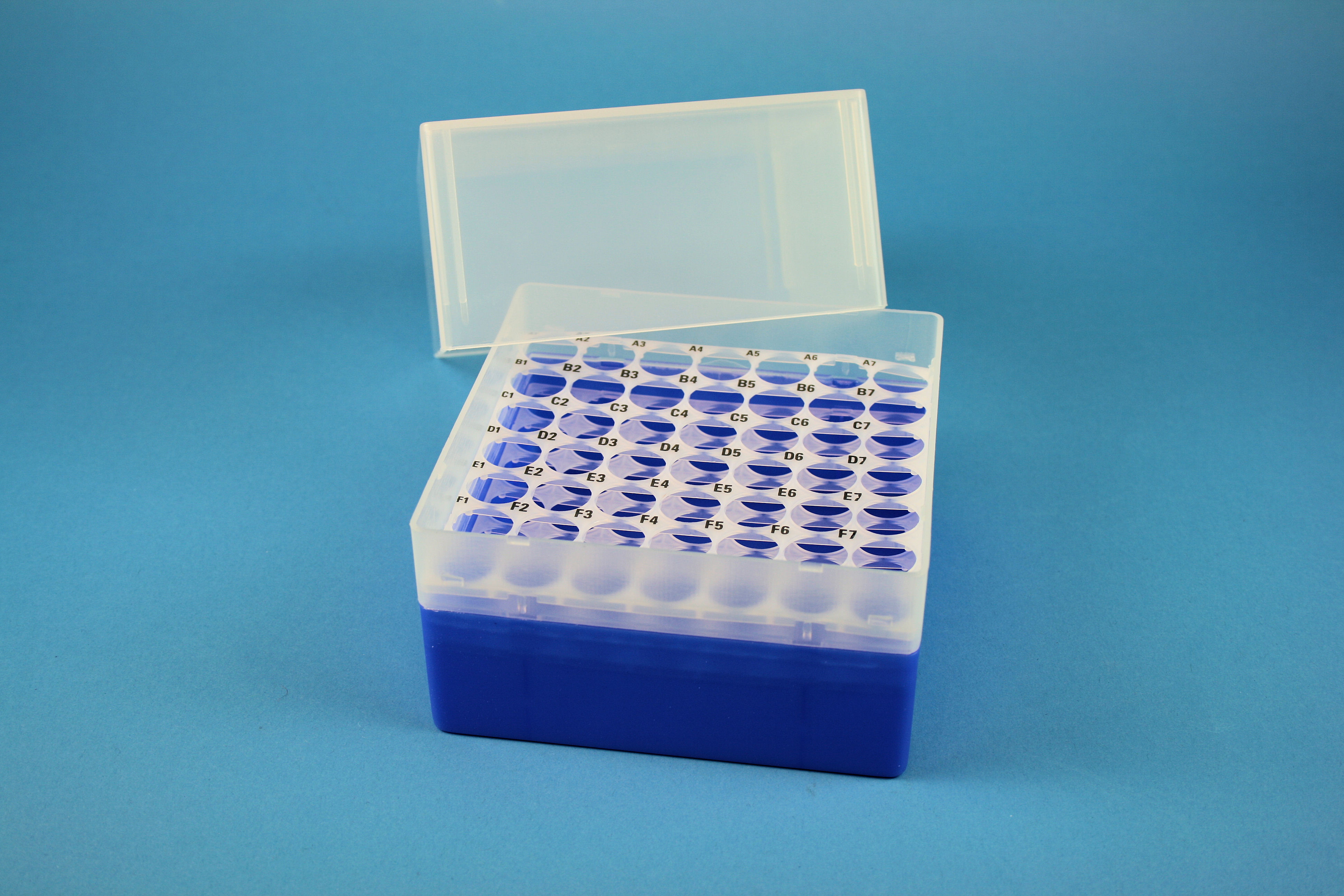 EPPi Box 122, 7x7, n-blå, 122mm, fast, PP, 16,5mm