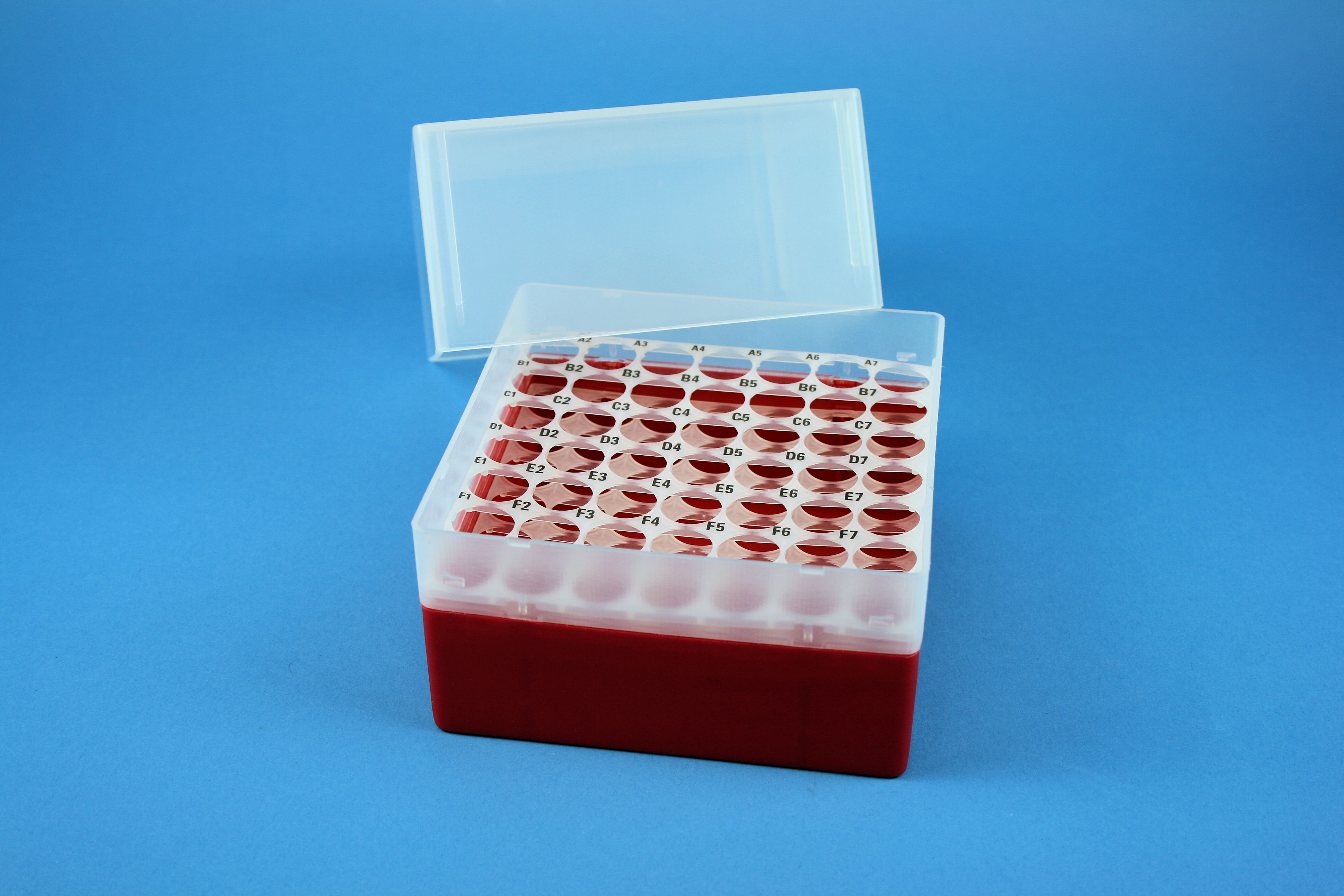 EPPi Box 122, 7x7, rød, 122mm, fast, PP, 16,5mm