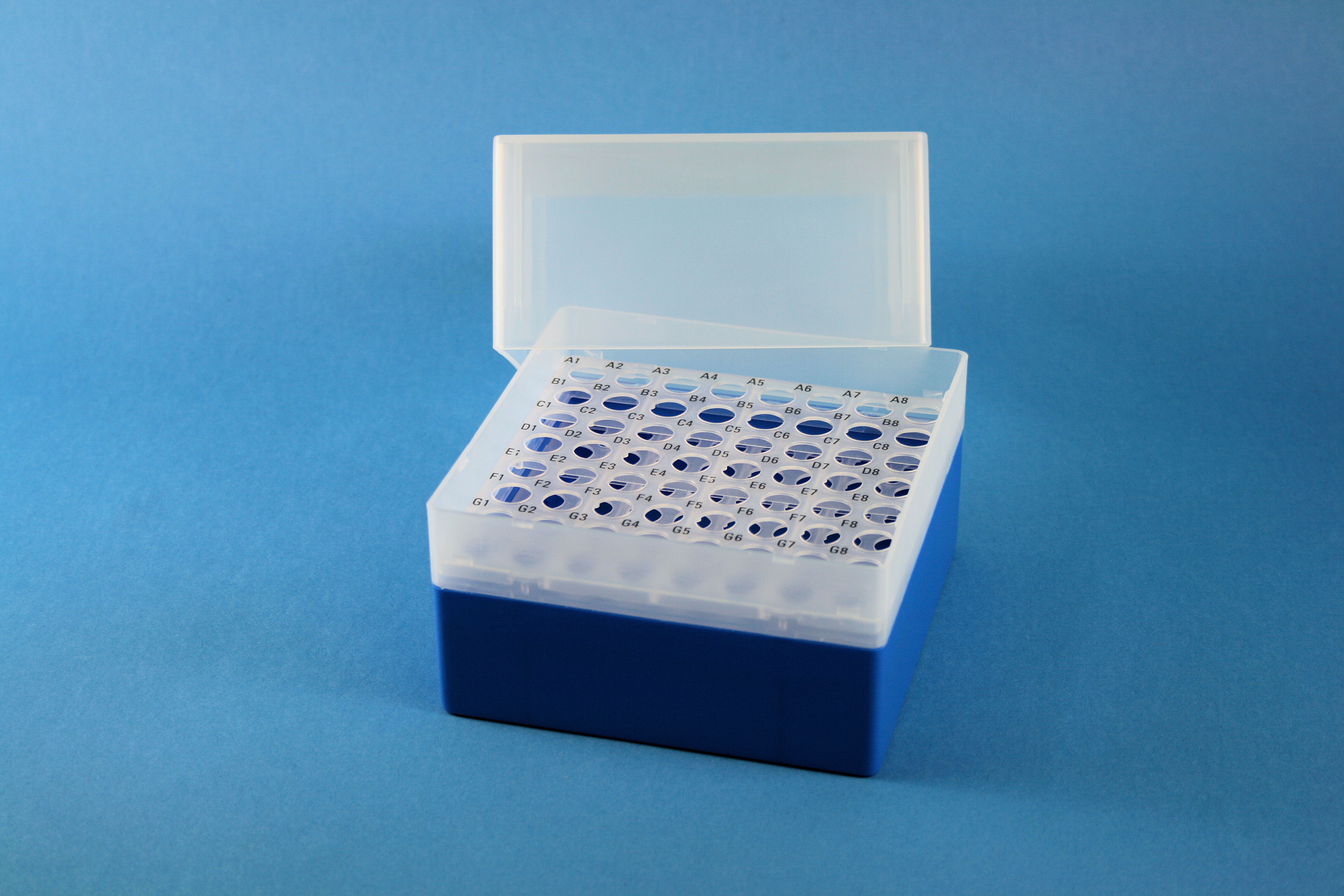 EPPi Box 122, 8x8, blå, 122mm, fast, PP, 11mm