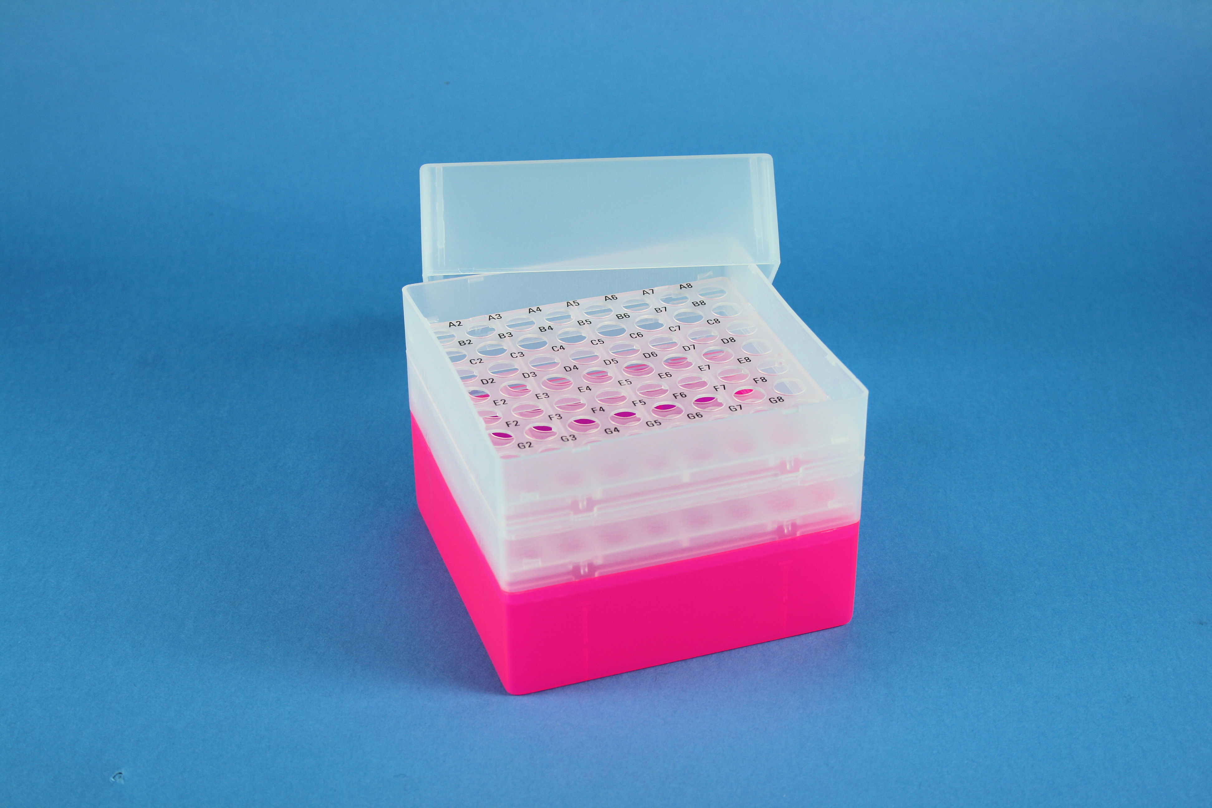 EPPi Box 128, 8x8, n-pink, 128mm, fast, PP, 11mm