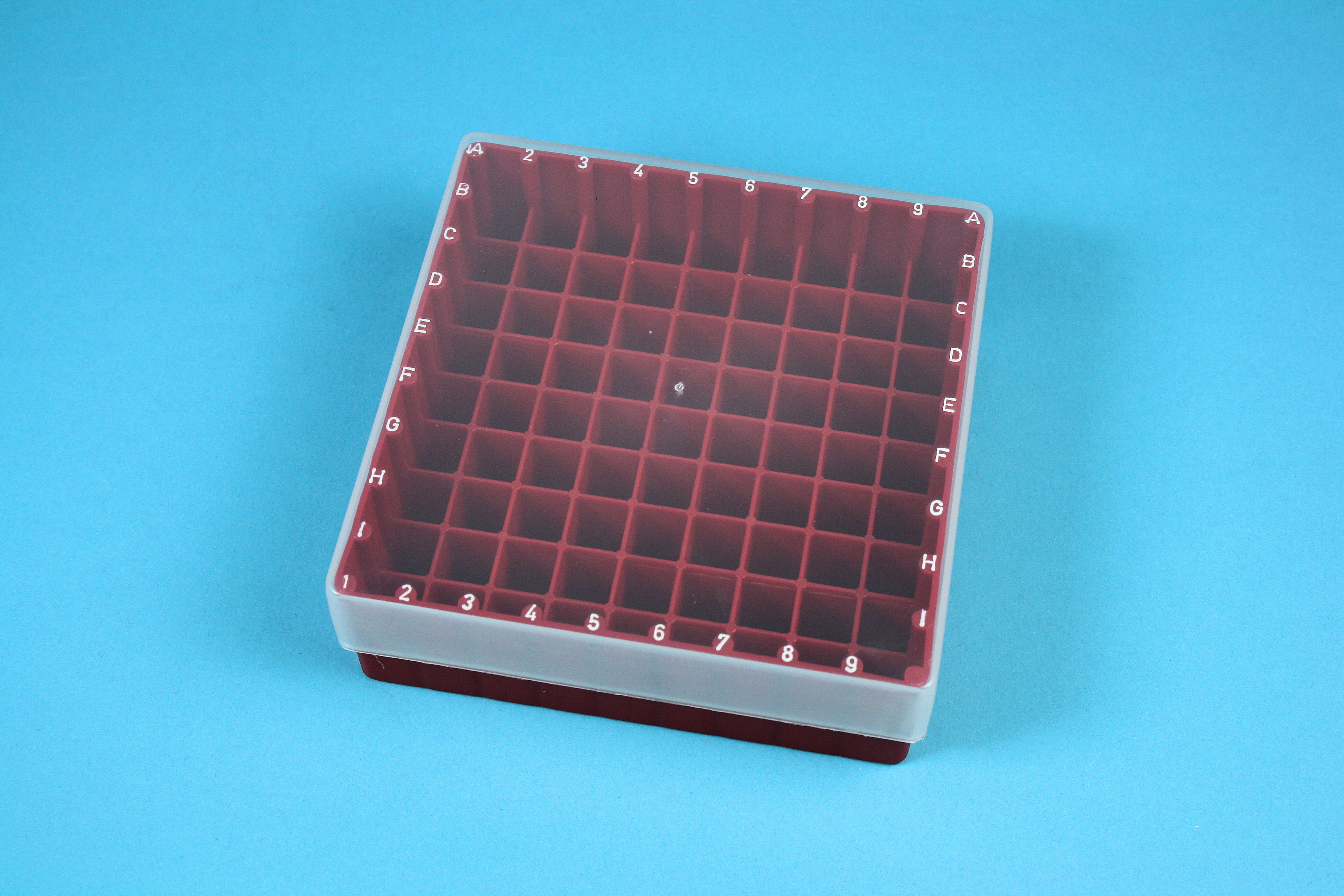 EPPi Box 45, 9x9, rød, 45-53mm, var., PP, 12,5mm,