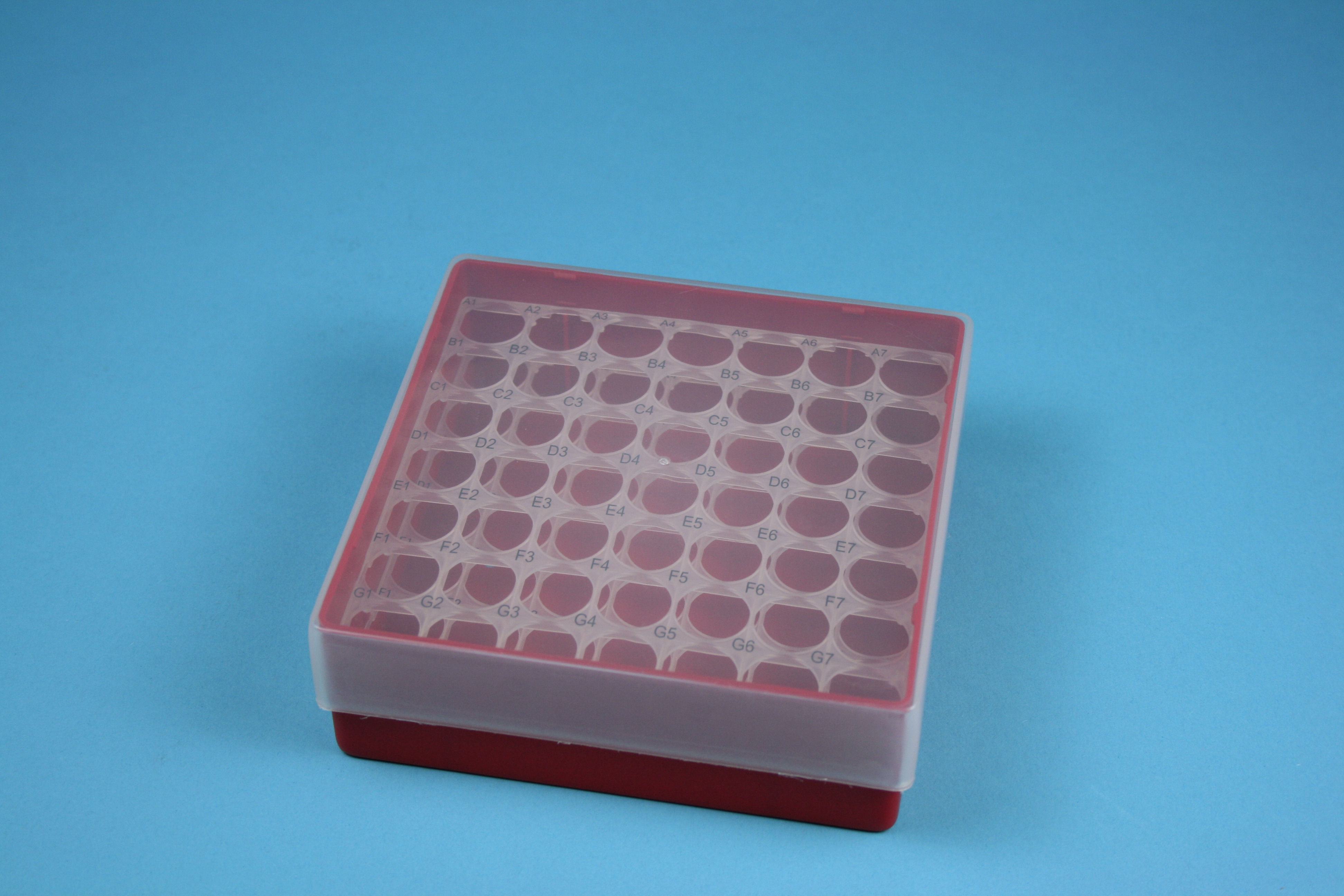 EPPi Box 45, 7x7, rød, 45-53mm, var., PP, 16,5mm