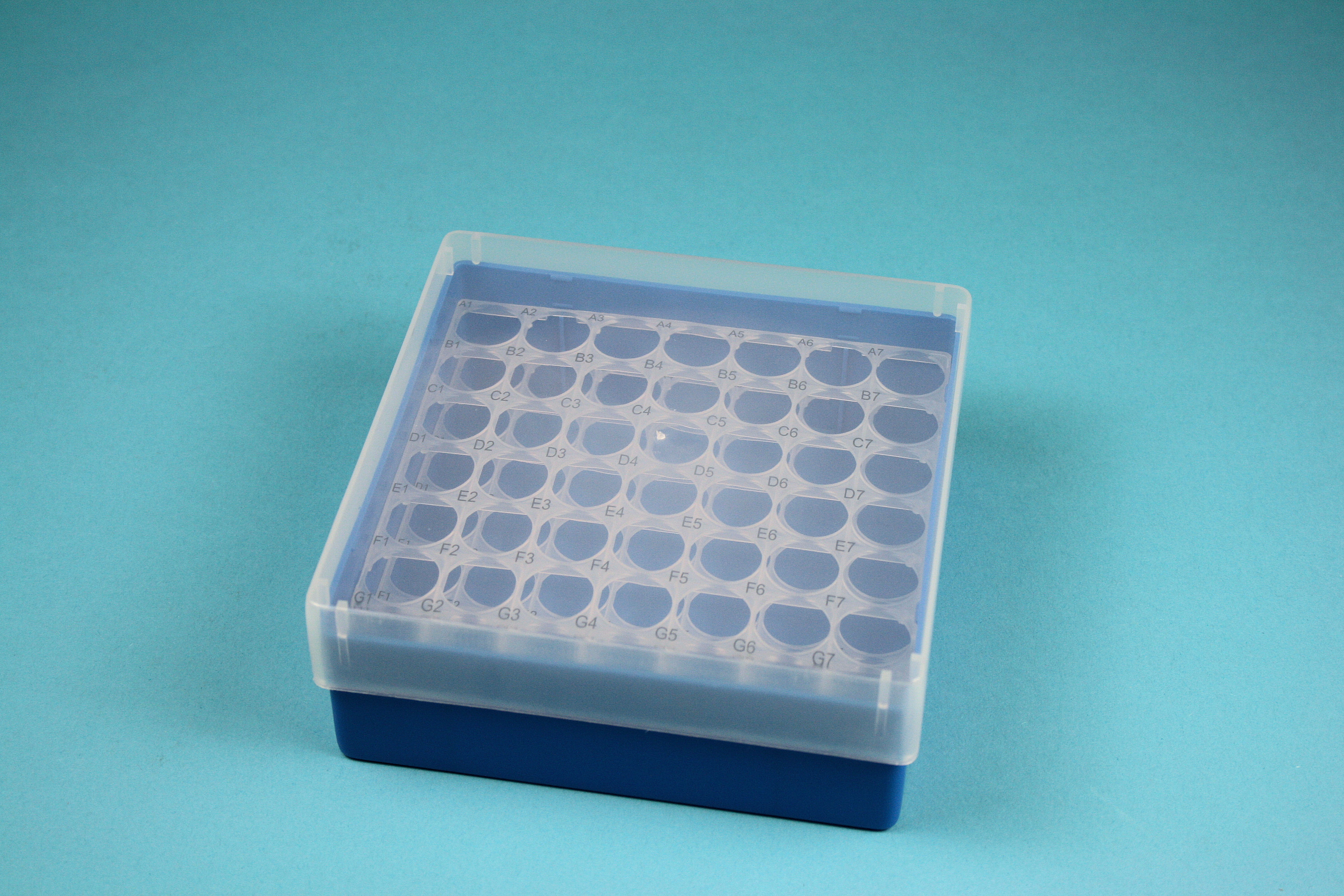 EPPi Box 50, 7x7, blå, 52mm, fast, PP, 16,5mm