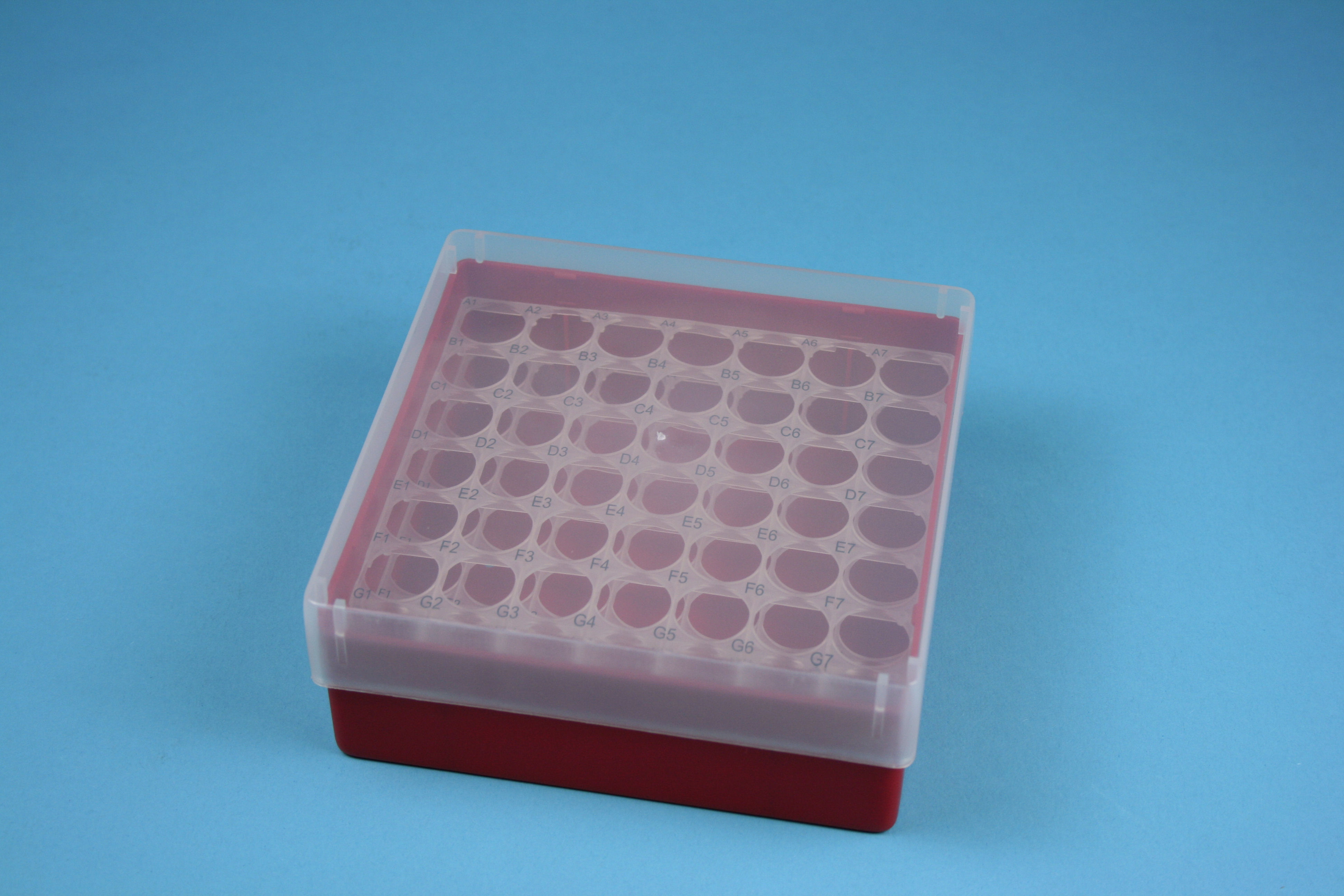 EPPi Box 50, 7x7, rød, 52mm, fast, PP, 16,5mm