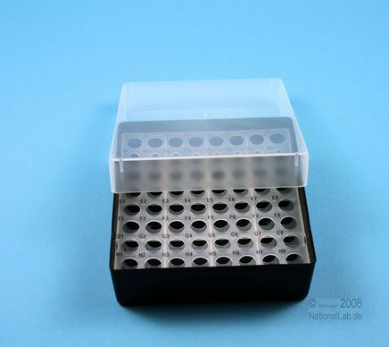 EPPi Box 50, 8x8, sort, 52mm, fast, PP, 11mm, ID
