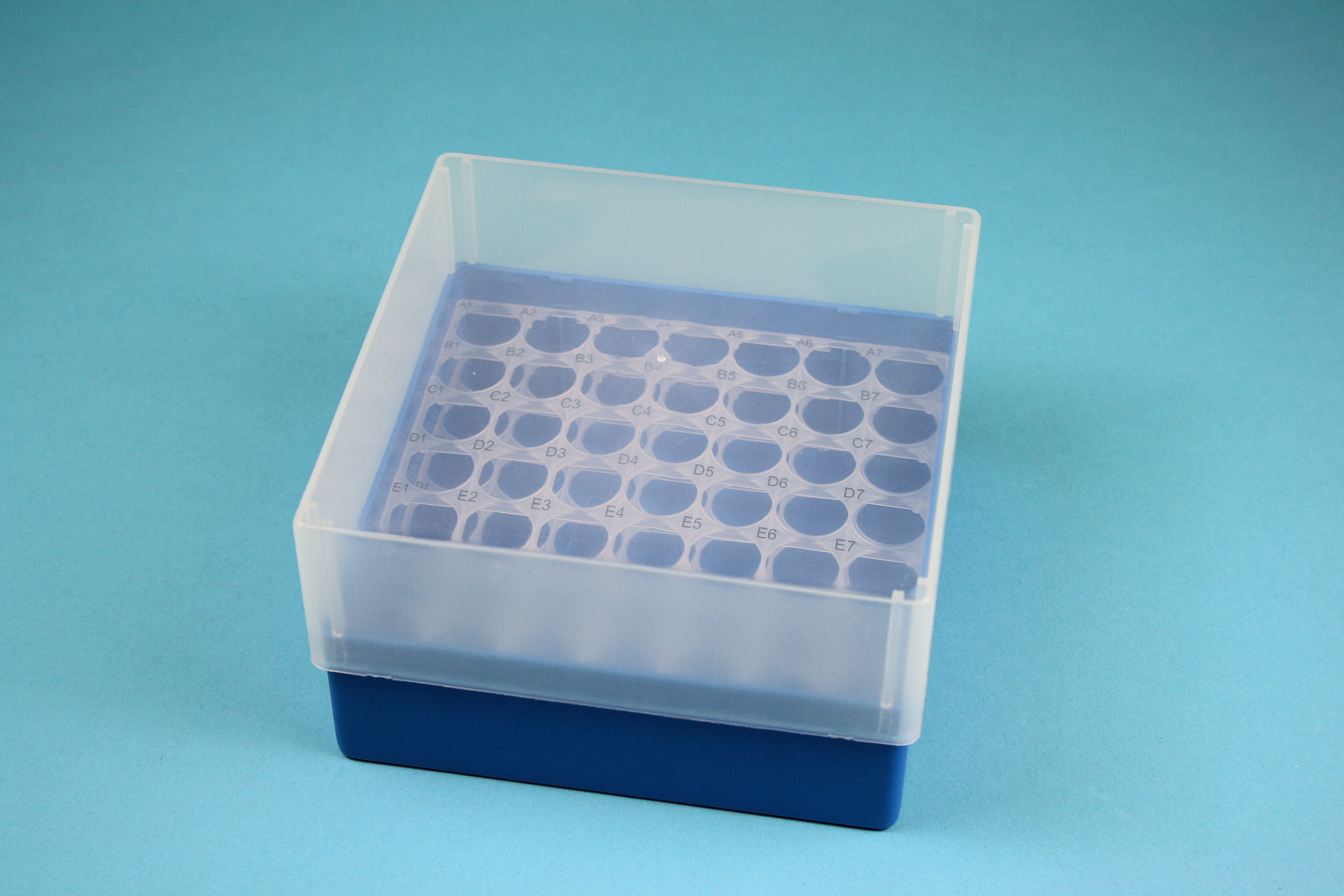 EPPi Box 75, 7x7, blå, 75mm, fast, PP, 16,5mm