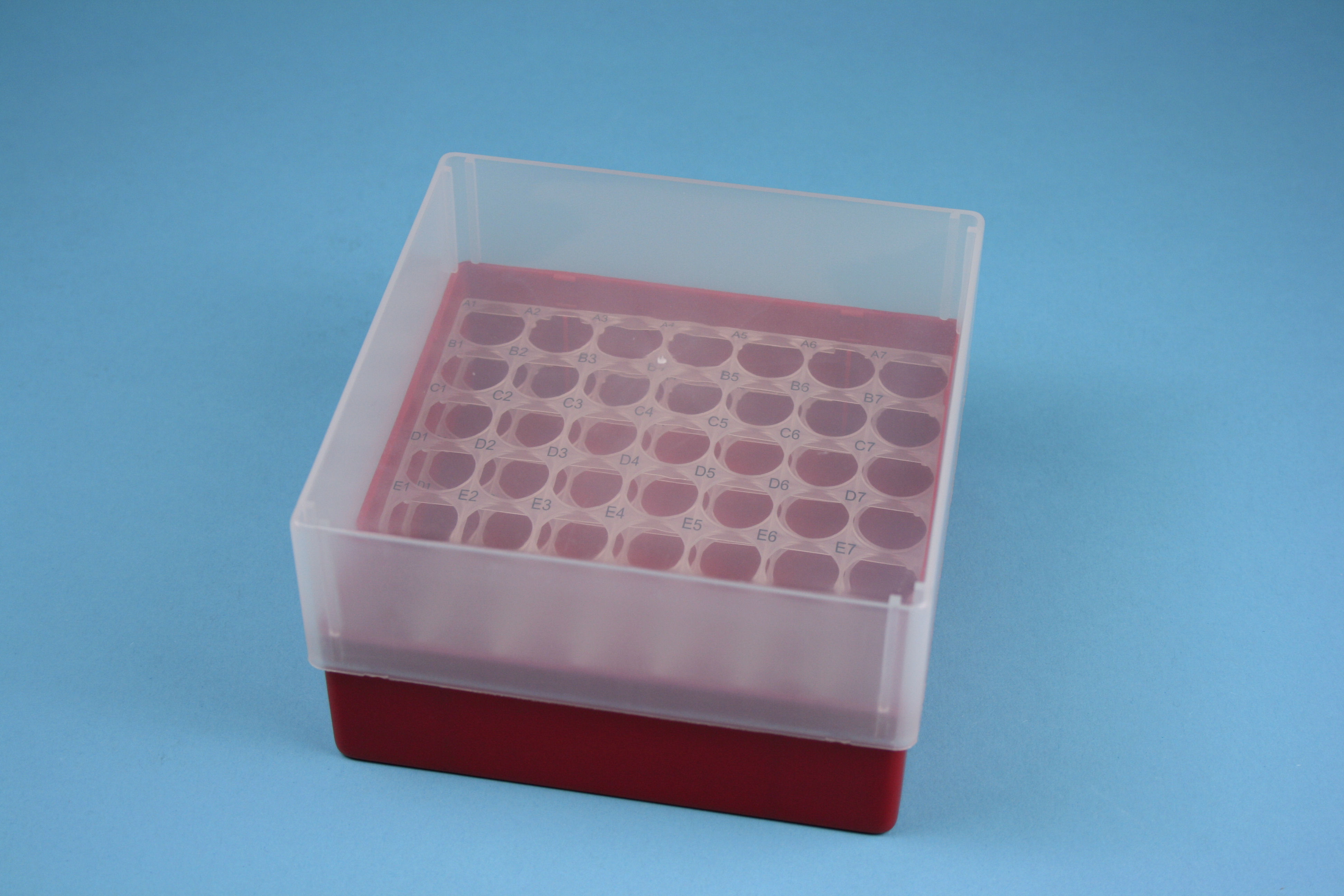 EPPi Box 75, 7x7, rød, 75mm, fast, PP, 16,5mm