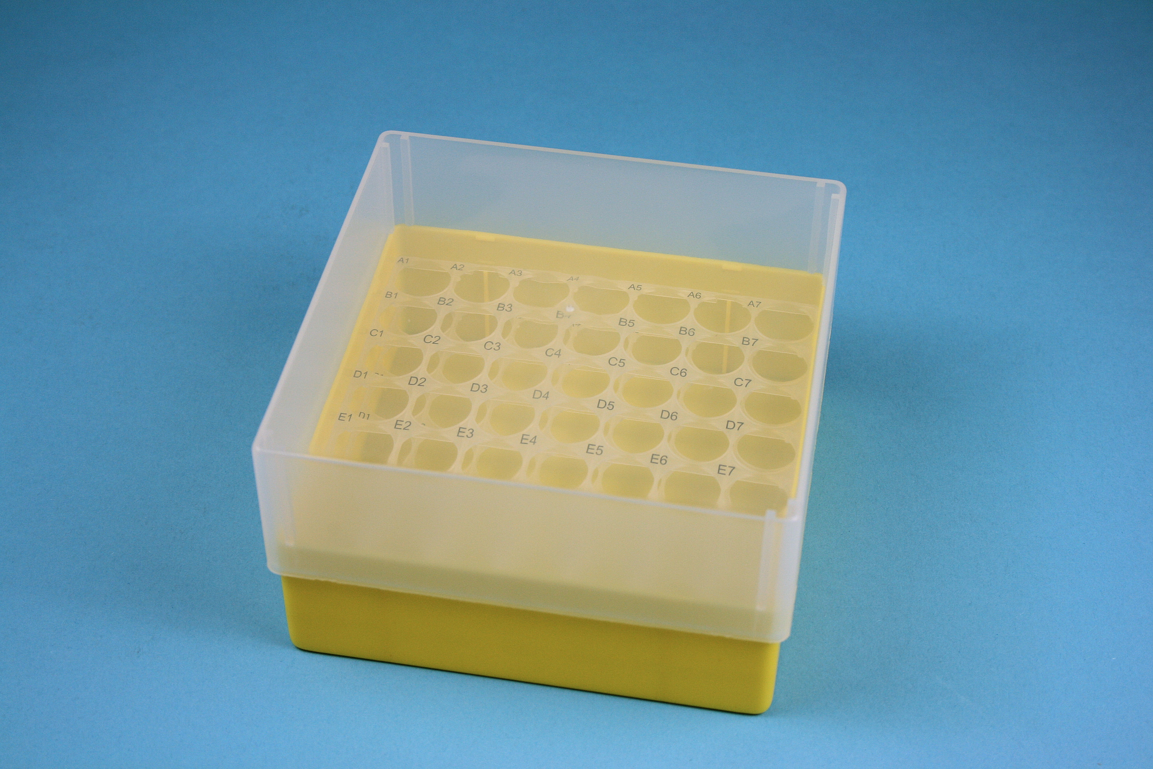 EPPi Box 75, 7x7, gul, 75mm, fast, PP, 16,5mm