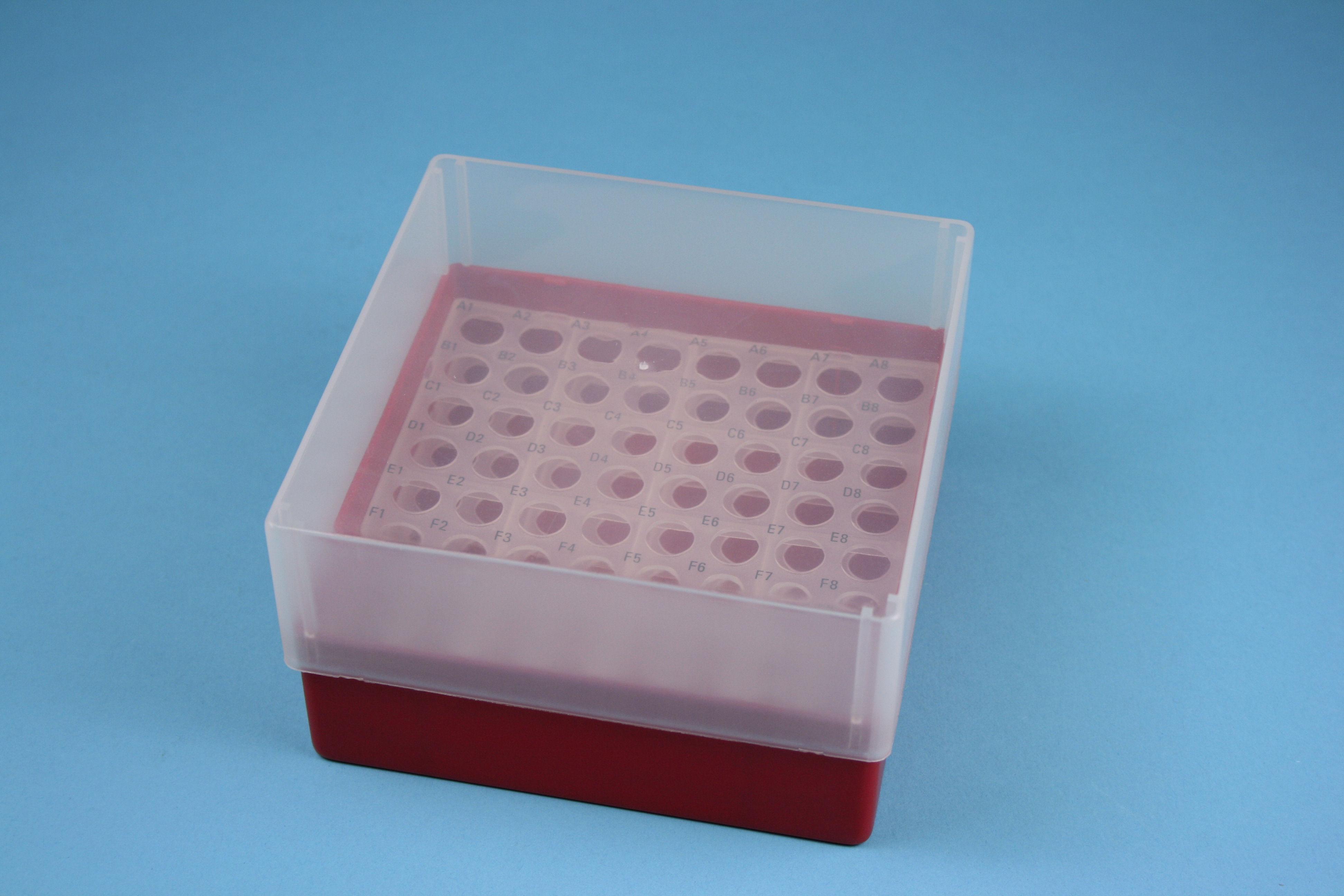 EPPi Box 75, 8x8, rød, 75mm, fast, PP, 11mm